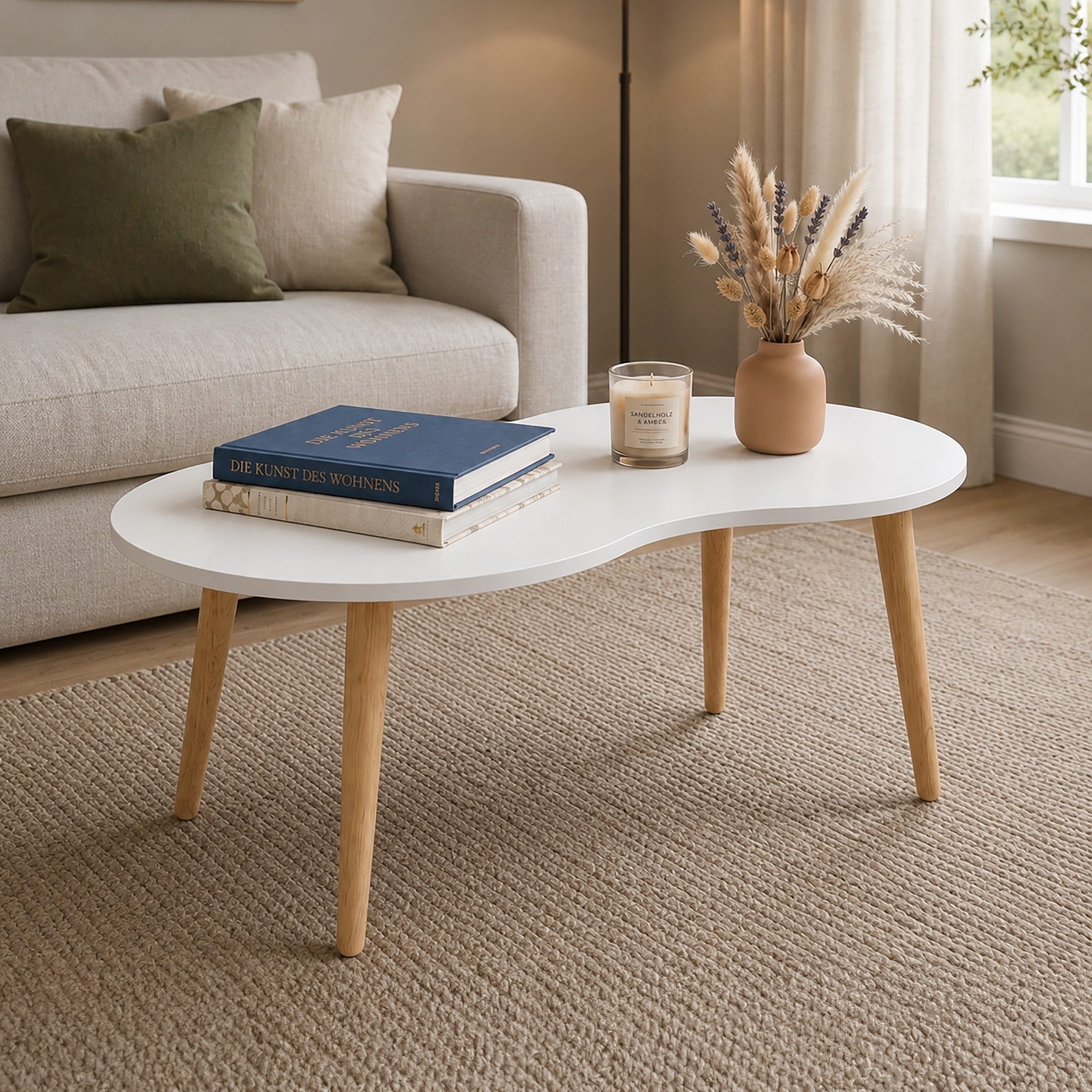 VCM Couchtisch Beistelltisch Wohnzimmer Barilo H. 42 x B. 90 x T.