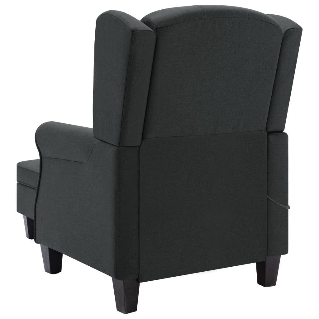 Massagesessel mit Hocker Dunkelgrau (1-St) Massagesessel vidaXL Stoff