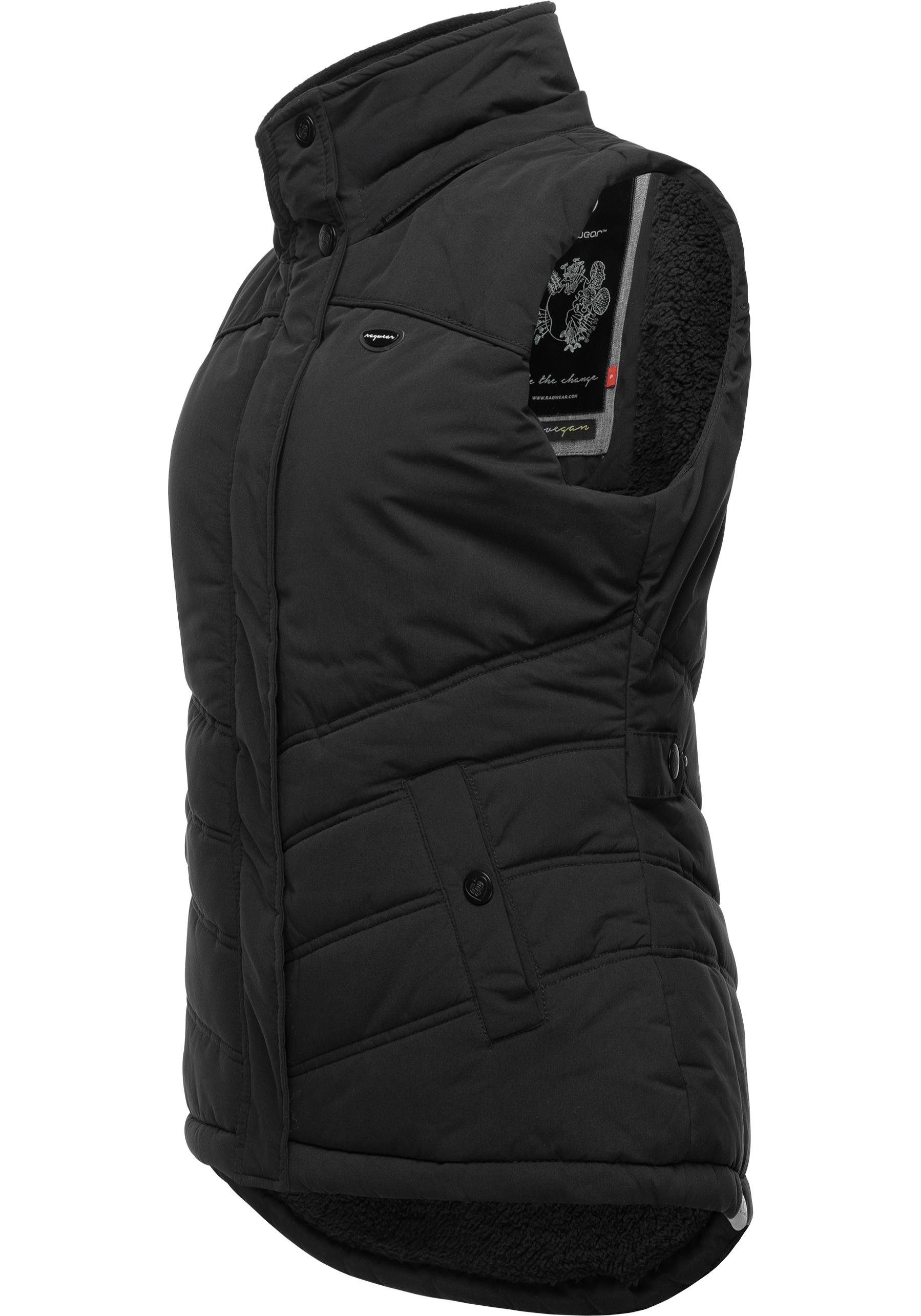 Ragwear Steppweste Hesty Wasserdichte Outdoor-Weste mit abnehmbarer Kapuze – Bild 4 von 5