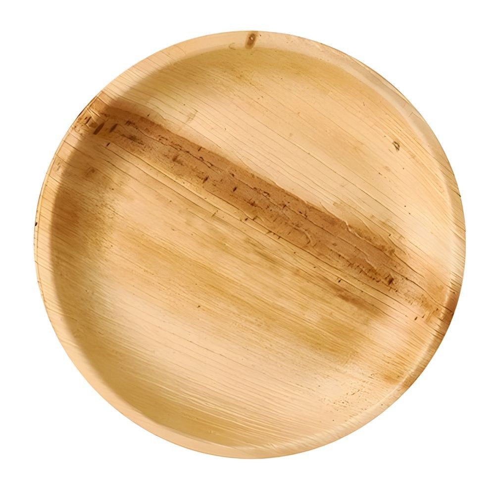 PAPSTAR Einwegteller Teller, Palmblatt pure rund Ø 23 cm, 2,5 cm 25 Stk