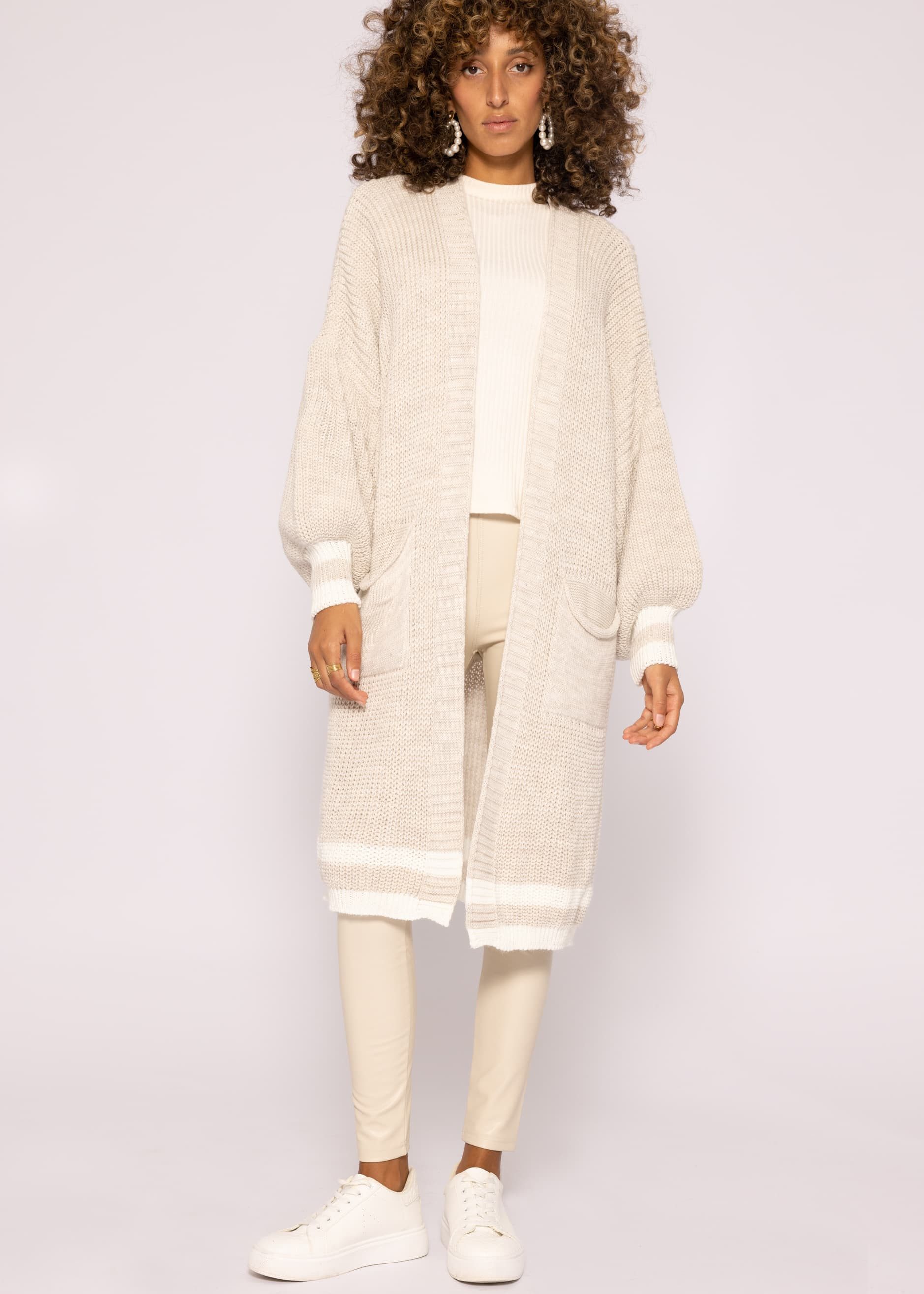 SASSYCLASSY Longstrickjacke Oversize Strickjacke Damen lang günstig online kaufen