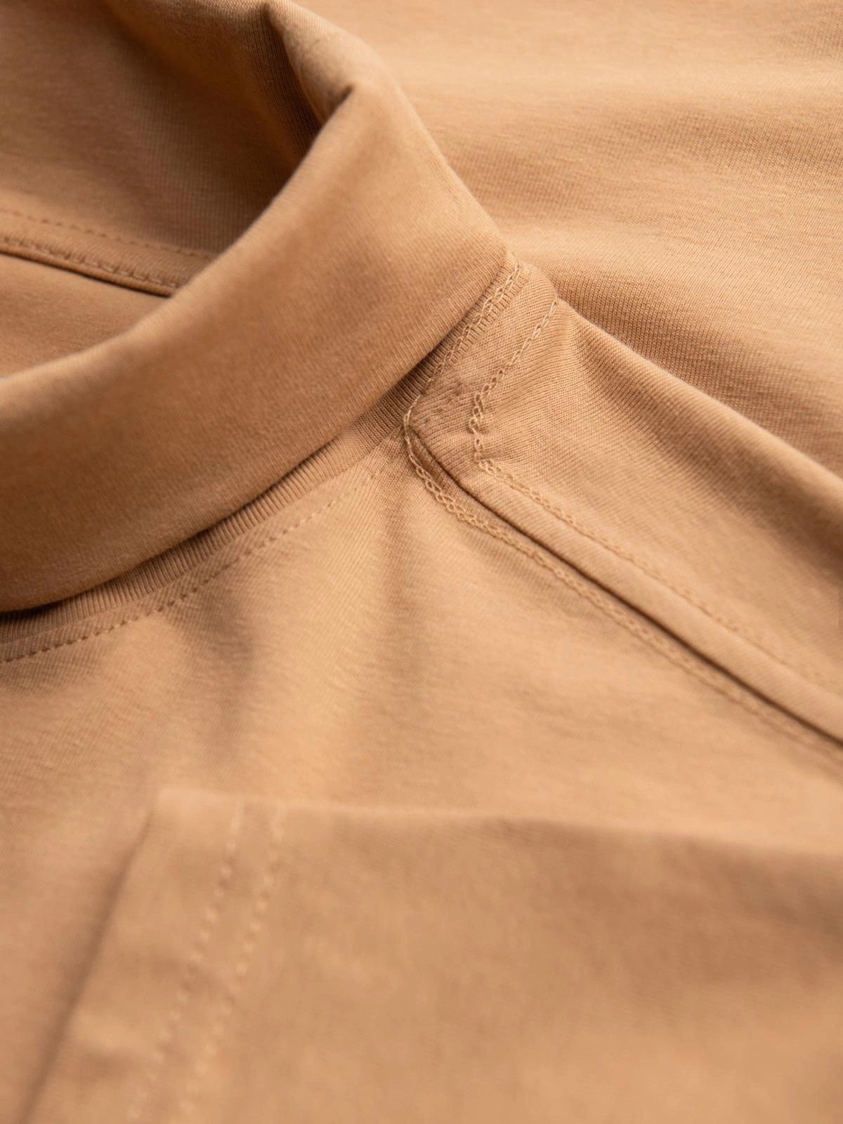 Rollkragenpullover Unifarbenes Herren-Longsleeve mit Rollkragen