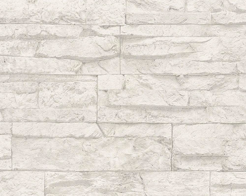 A.S. Création living walls Vinyltapete Best of Wood`n Stone 2nd Edition, Steinoptik, Modern Tapete Stein grau