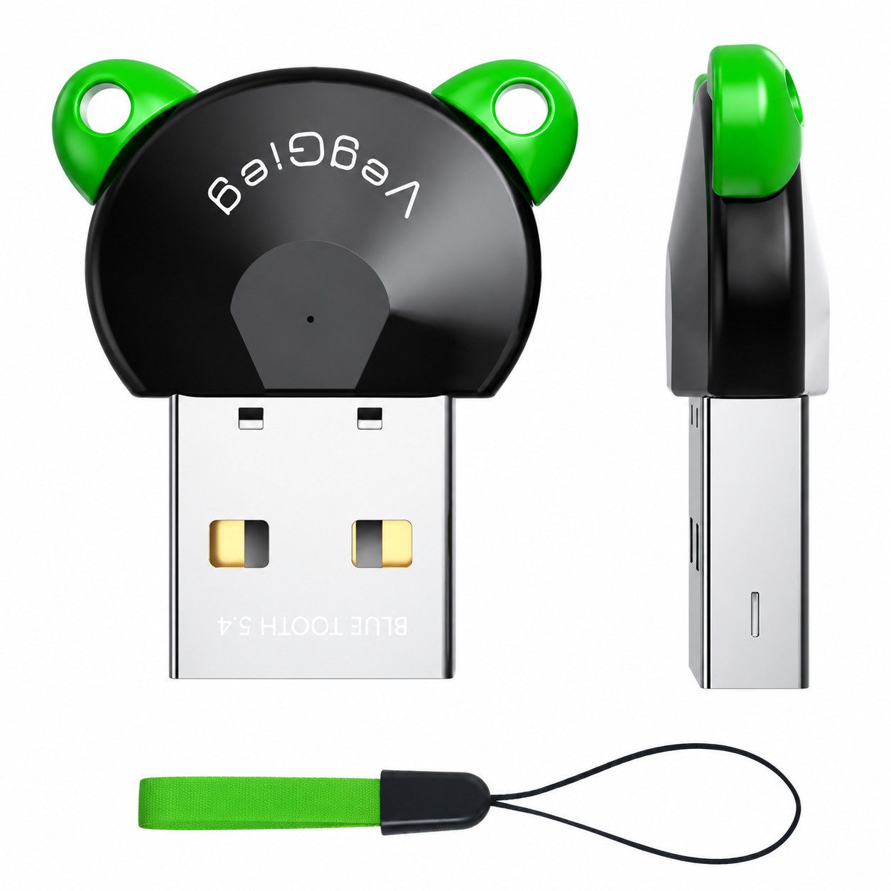 XEOOCE Bluetooth 5.4 USB Adapter, PC Bluetooth Nachrüsten, 30 m Reichweite USB-Adapter USB Typ A zu Nicht zutreffend, Bluetooth 5.4, 30 m, Dualmodus, LED, Schlaufe, 5 Geräte