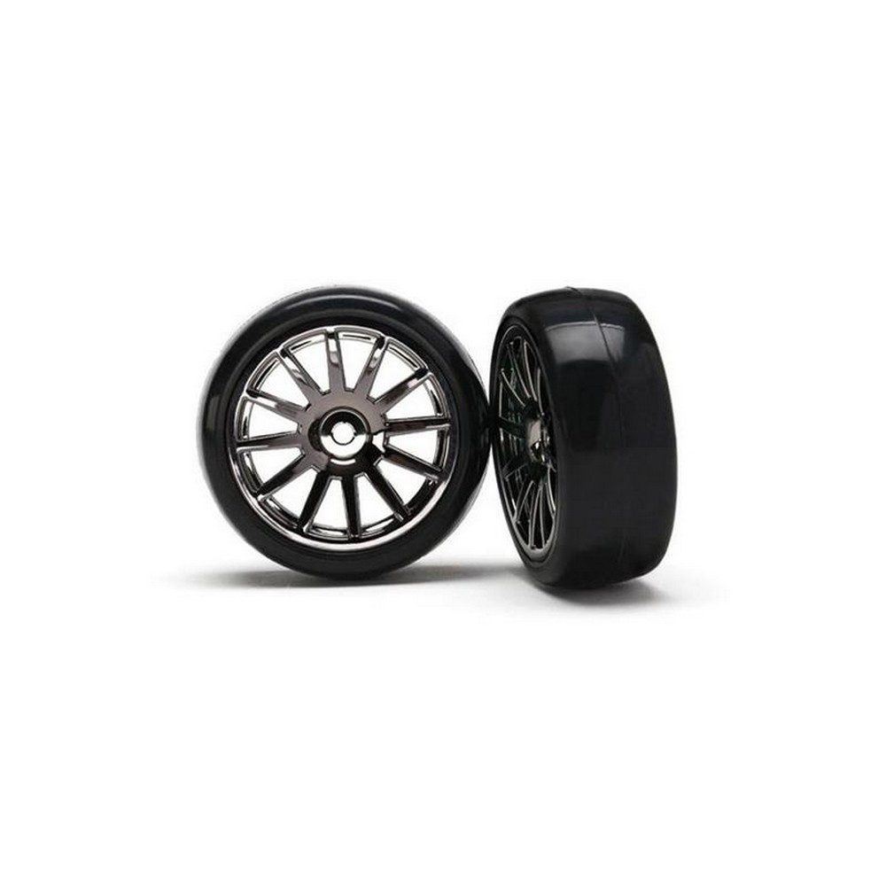 Modellbausatz 7573A Slick-Reifen auf Felge schwarz