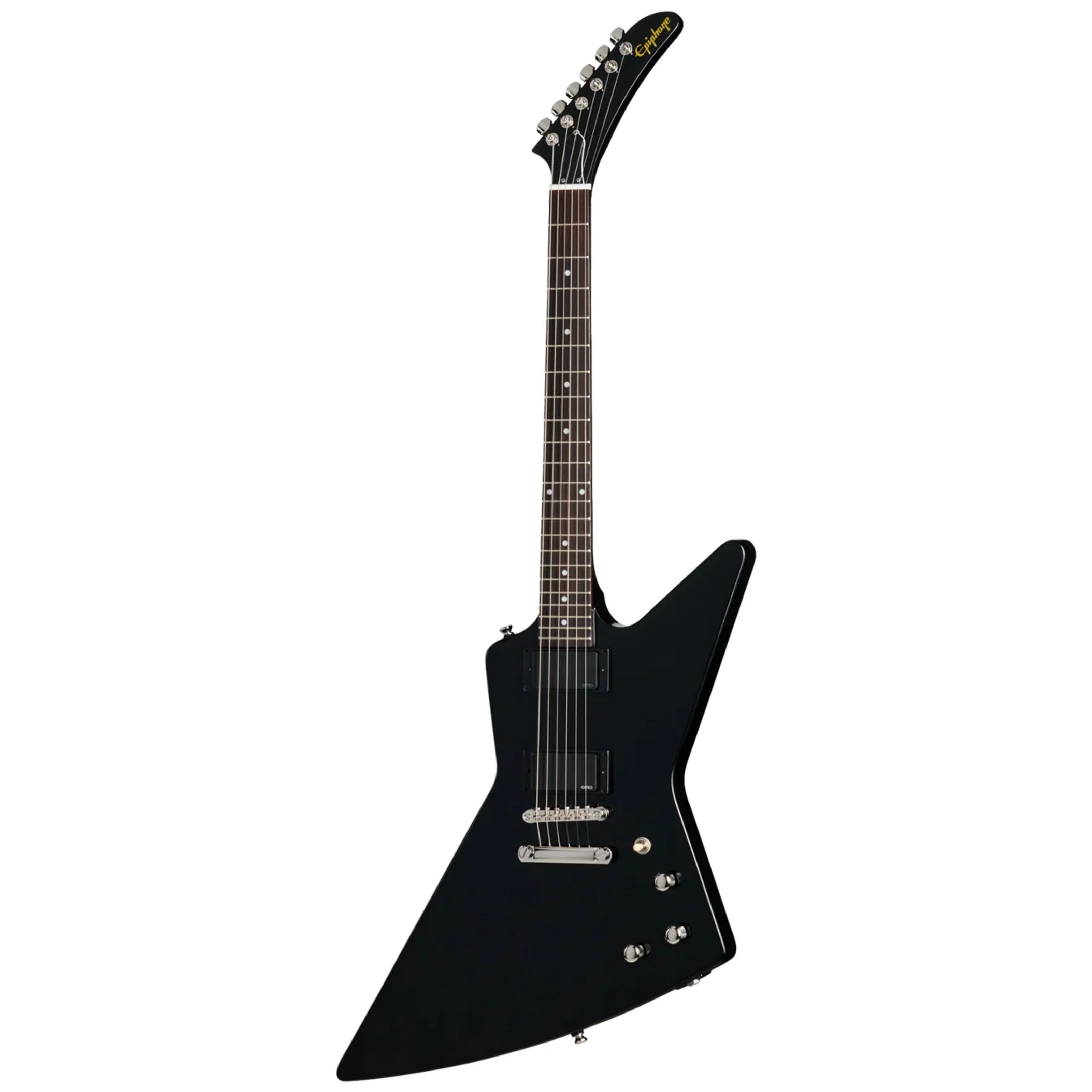 Epiphone E-Gitarre, E-Gitarren, Andere Modelle, Explorer 80s EMG Ebony - E-Gitarre