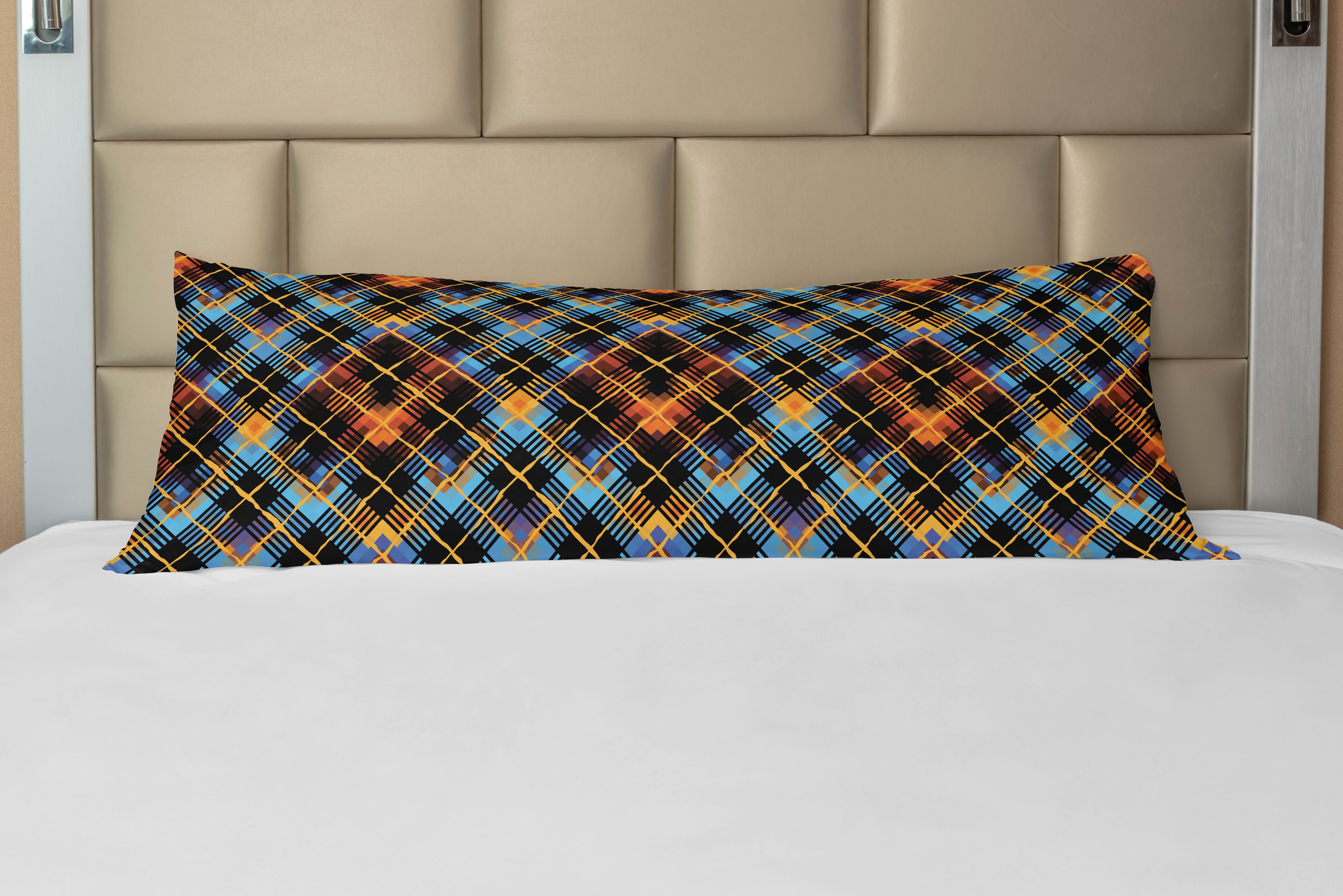 Seitenschläferkissenbezug Deko-Akzent Langer Kissenbezug, Abakuhaus, Plaid Moderne geometrische Tartan