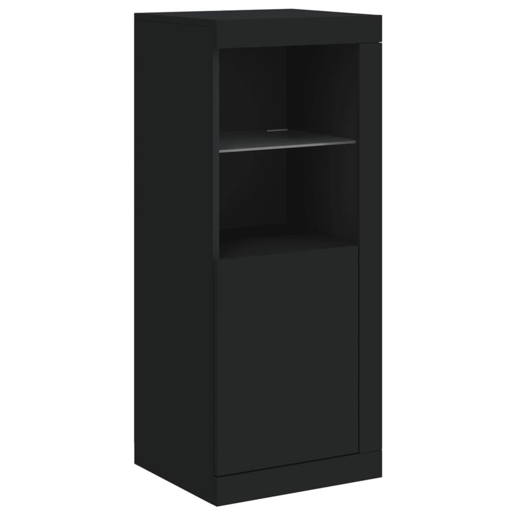 vidaXL Sideboard Sideboard mit LED-Leuchten Schwarz günstig online kaufen