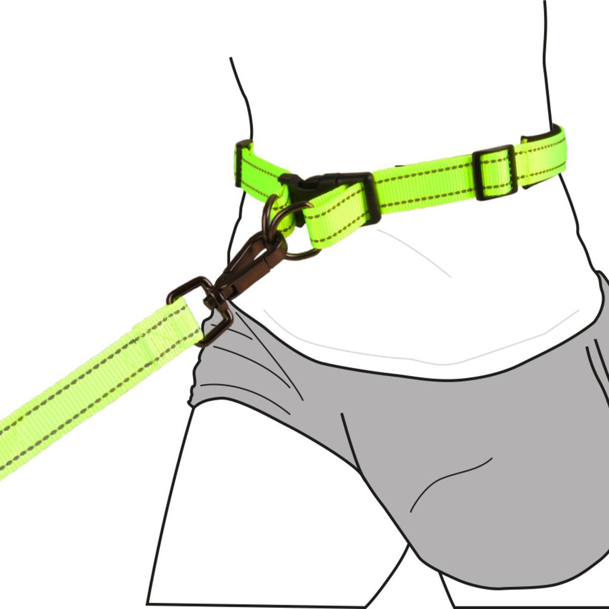 Flamingo Joggingleine Joggingleine + Taillengurt Diran