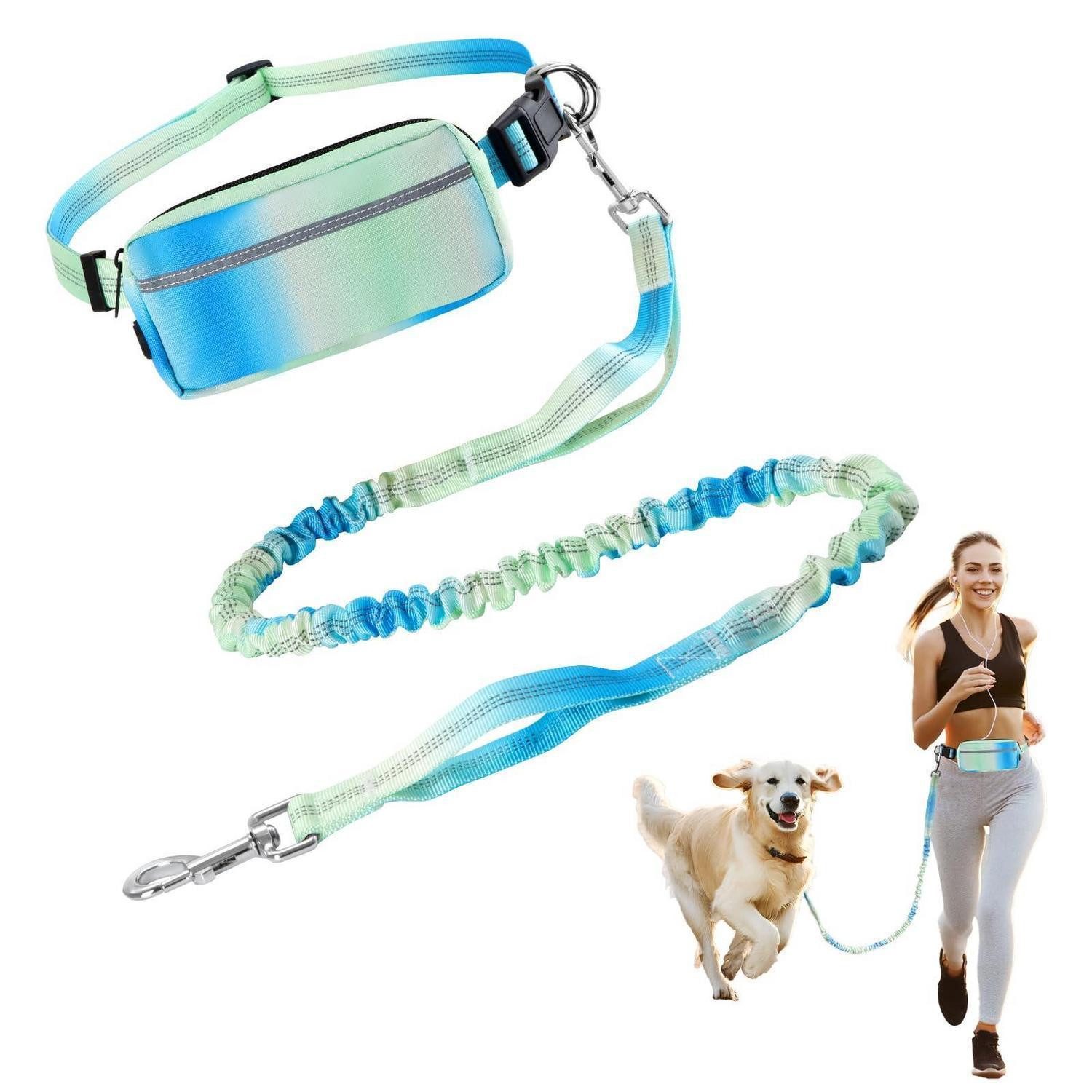 LuxusKollektion Joggingleine Joggingleine Hund mit Bauchgurt Reflex Grün, Textil (1-tlg)