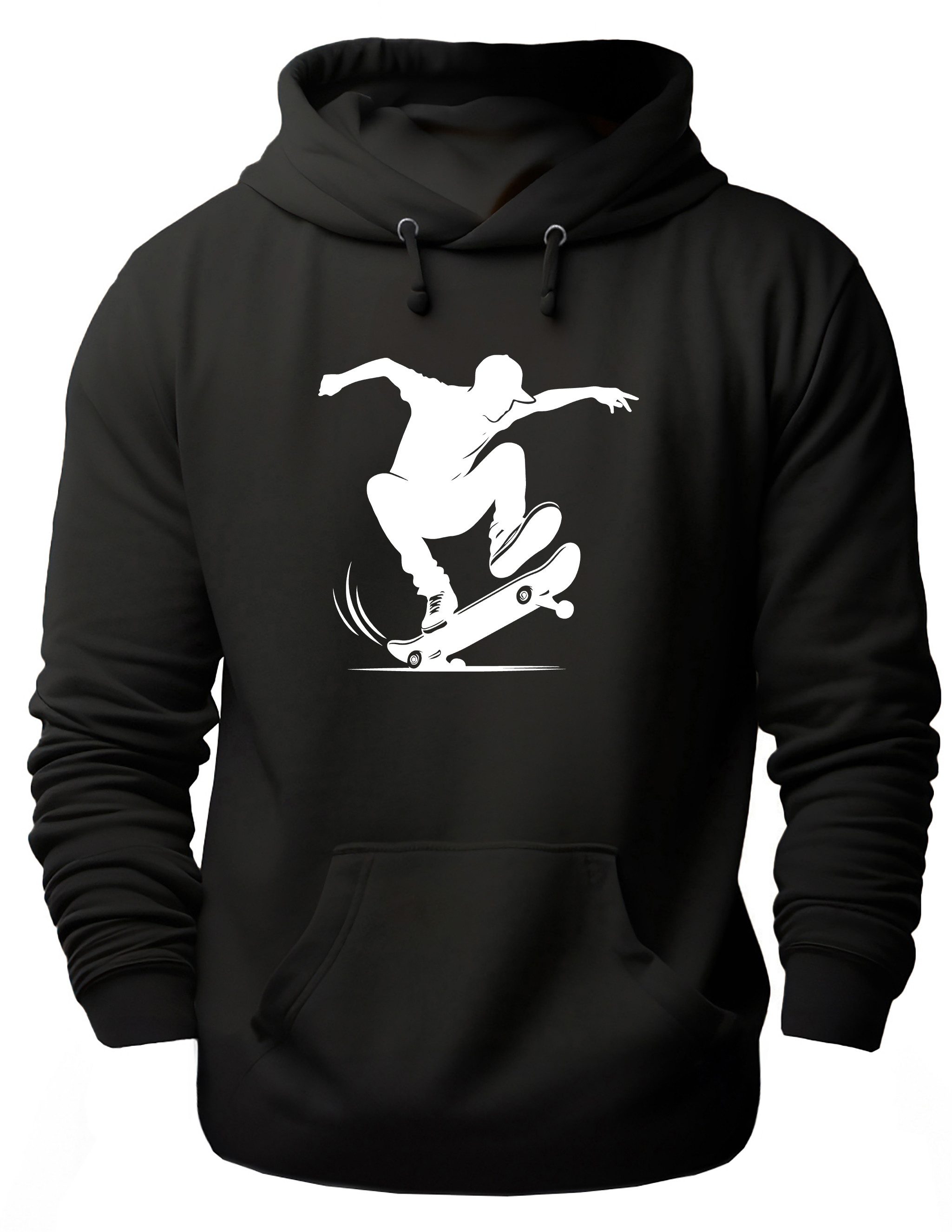 Hoodie Skater Kapuzen Pulli - Skateboarder jump