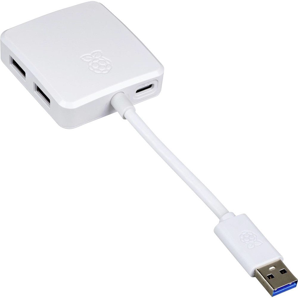 USB-Verteiler Raspberry Pi® SC1636 4 Port USB 3.0-Hub Weiß