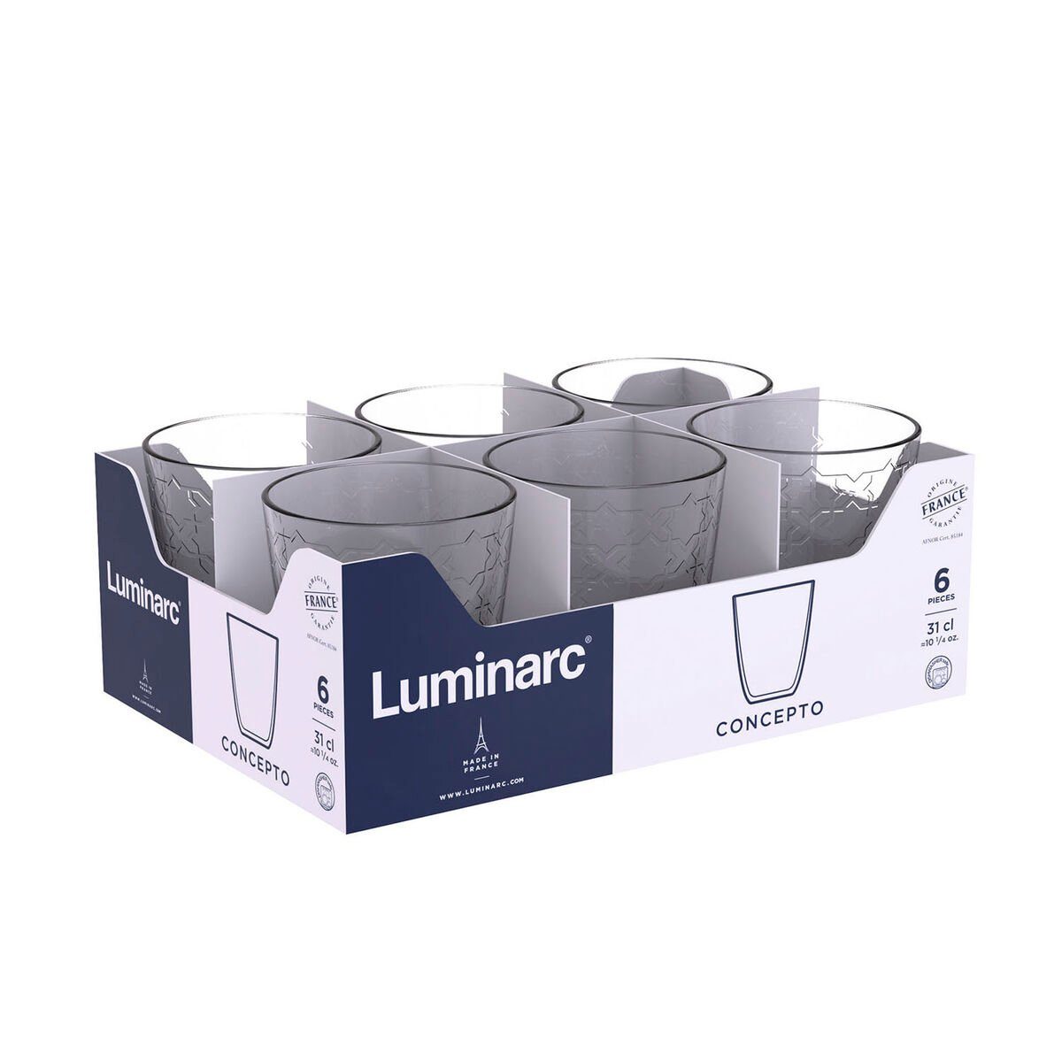 Luminarc Glas Becher Luminarc Concepto ml 24 Glas Durchsichtig Glas Stück, 310