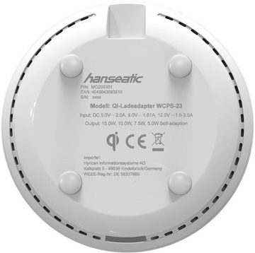 Hanseatic Smartphone-Ladegerät (QI-Ladeadapter,15W max.1,5m Kabellänge)