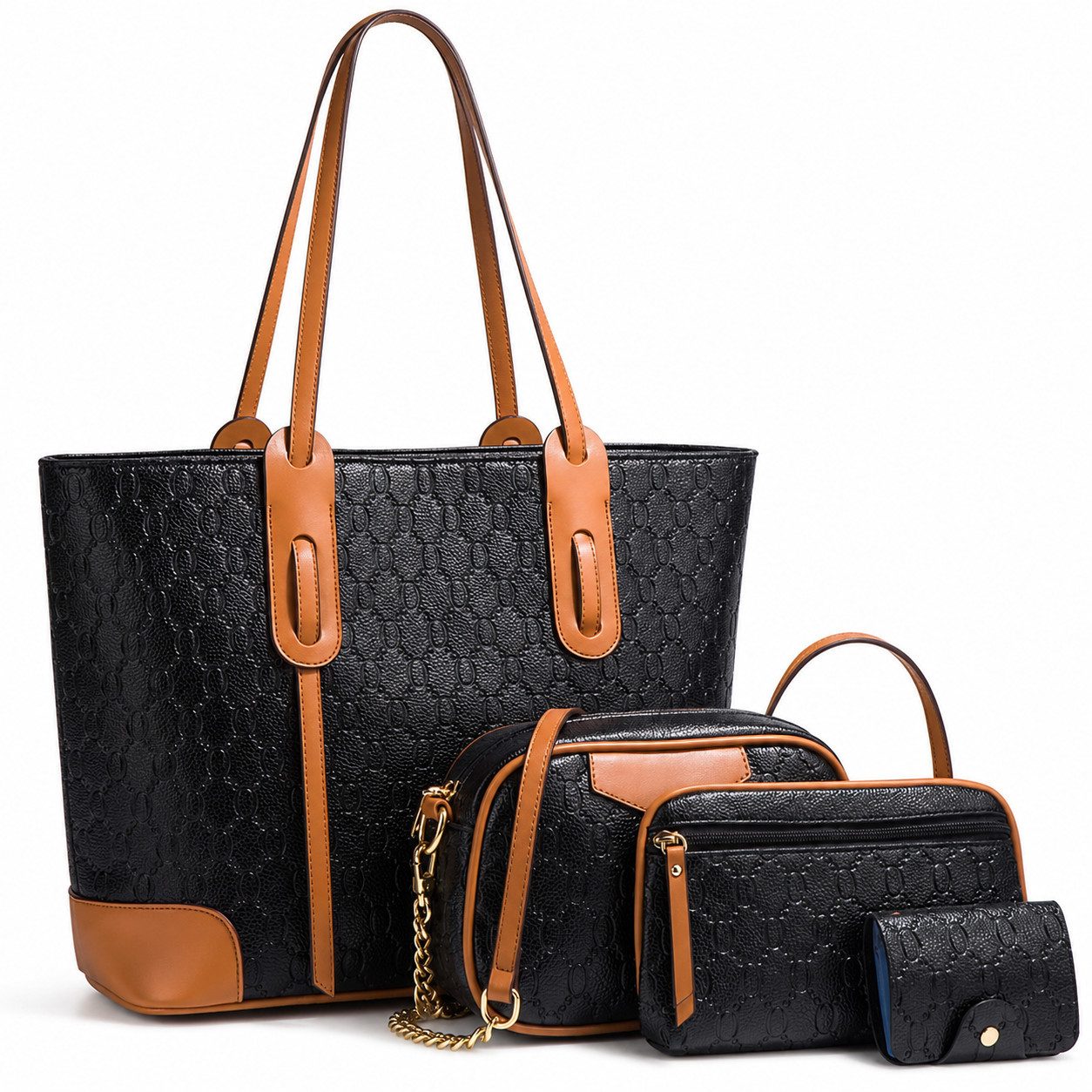 pedete Shopper Handtasche Damen Tote tasche Groß Schultertasche Umhängetasche (4-teiliges Set Büro Schule Einkauf Reise Geschenk, damen taschen handtasche schultertaschen damen), shopper taschen damen