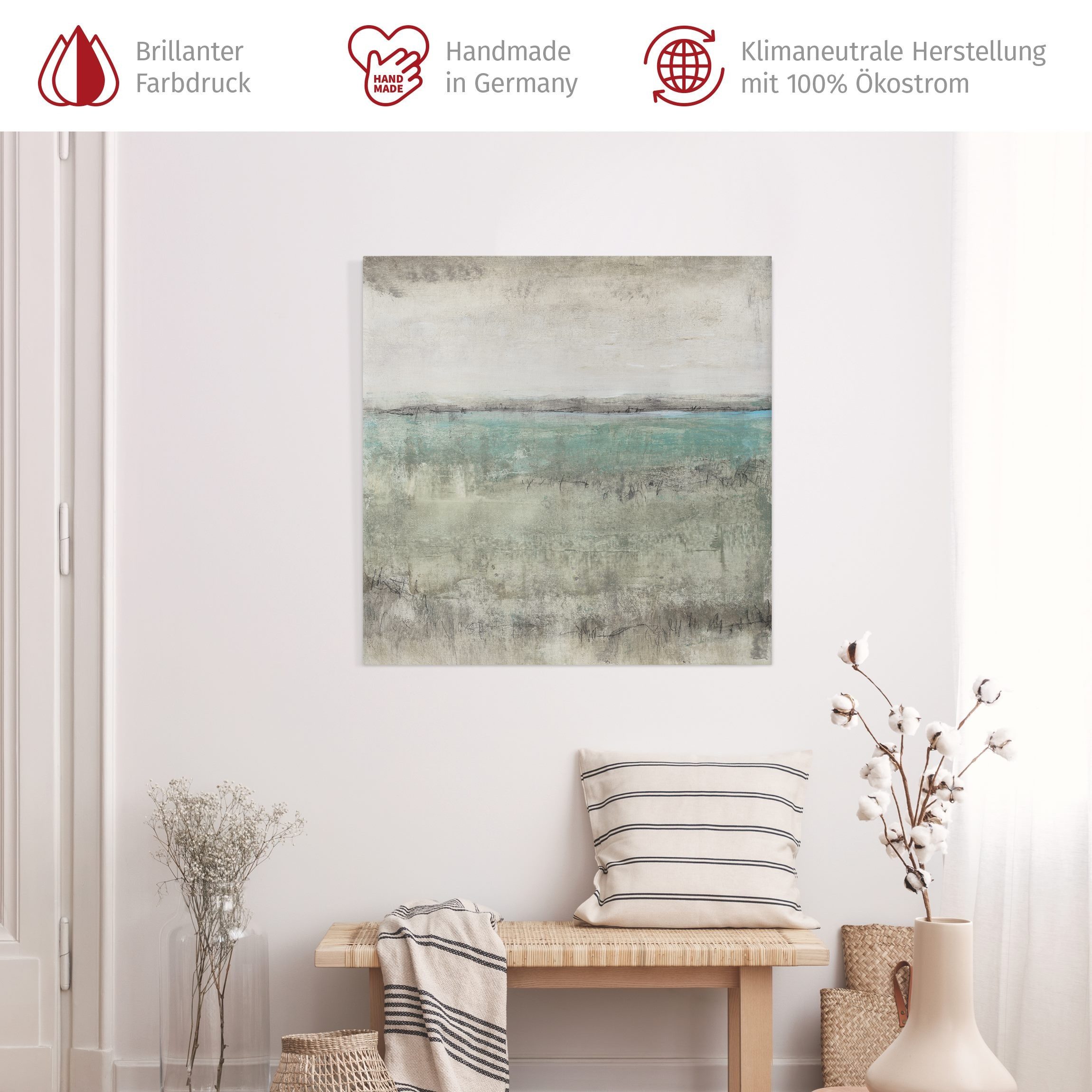 Bilderdepot24 Leinwandbild Abstrakt Modern Strand Horizont günstig online kaufen
