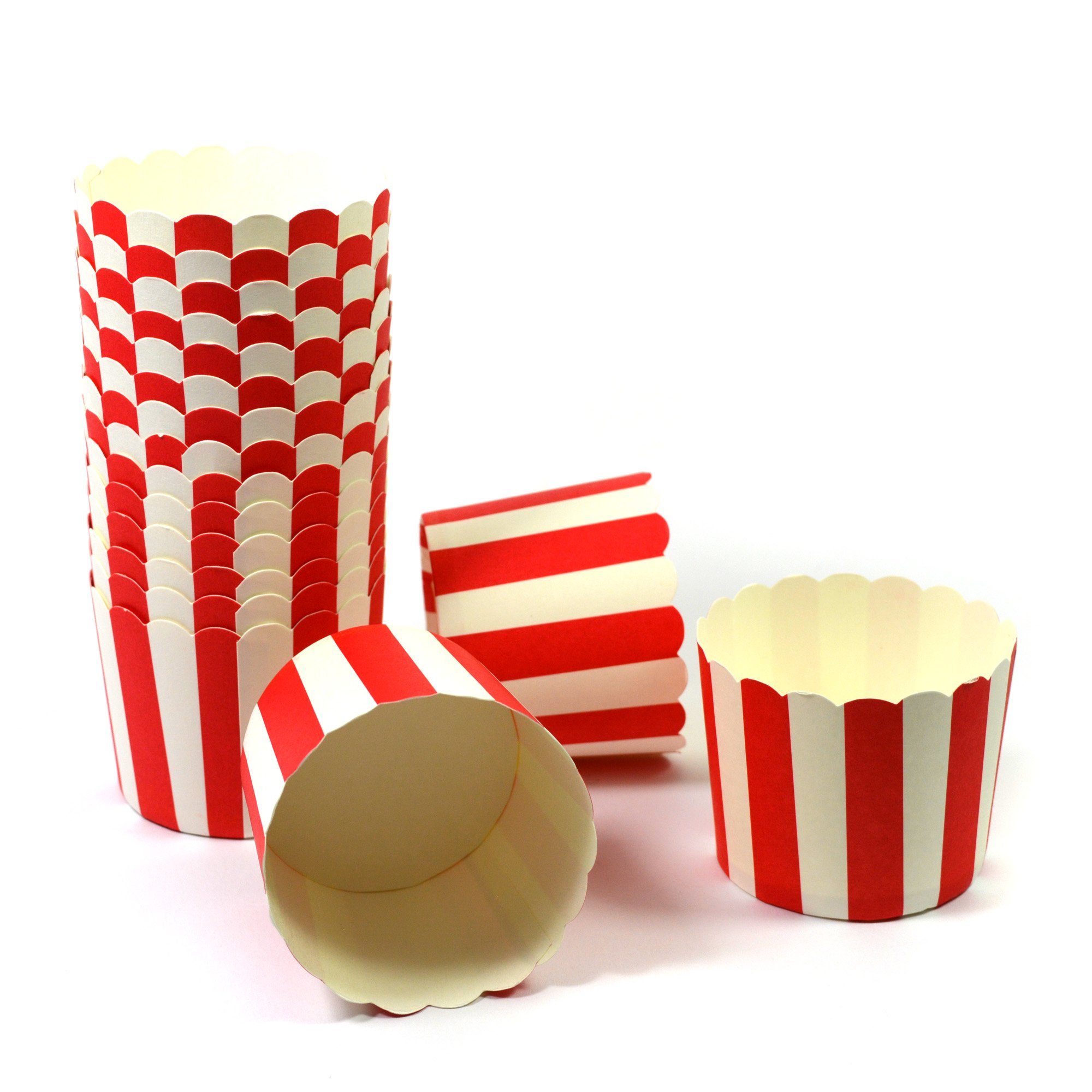 Frau WUNDERVoll Muffinform Muffin Backformen, groß Durchmesser 6,1 cm, rot, (50-tlg)