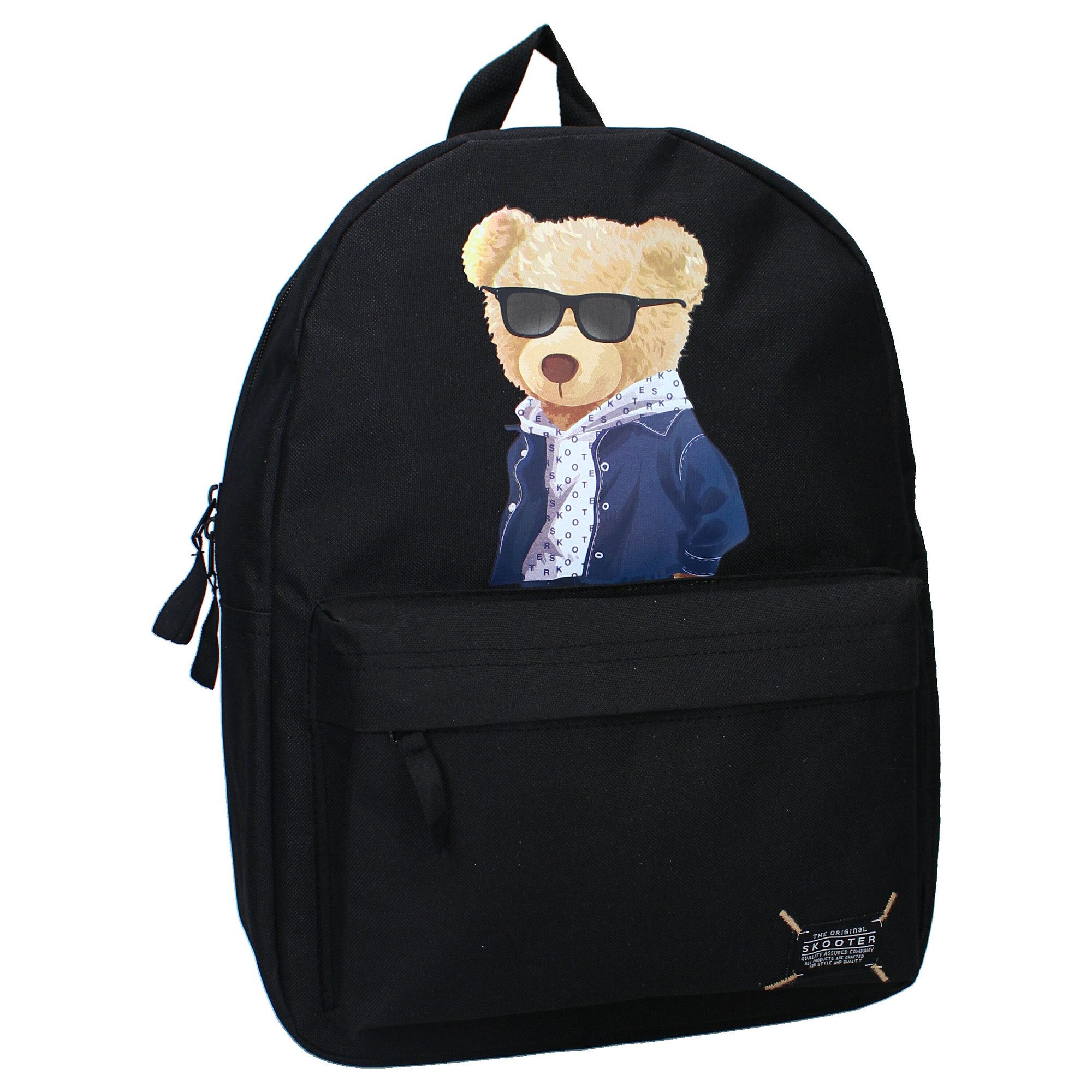 Skooter Kinderrucksack Rucksack Schwarz – Ergonomisch, geräumig & mit Reißverschlusstaschen