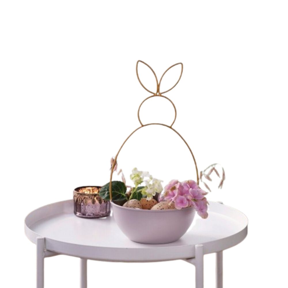 Osterfigur Schale Gold Hase Osterhase Osterdeko Osterschale Pflanzer Deko
