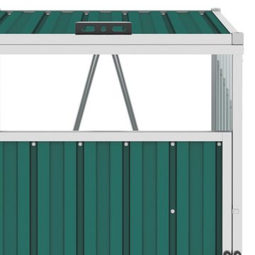 vidaXL Mülltonnenbox Mülltonnenbox Grün 72×81×121 cm Stahl