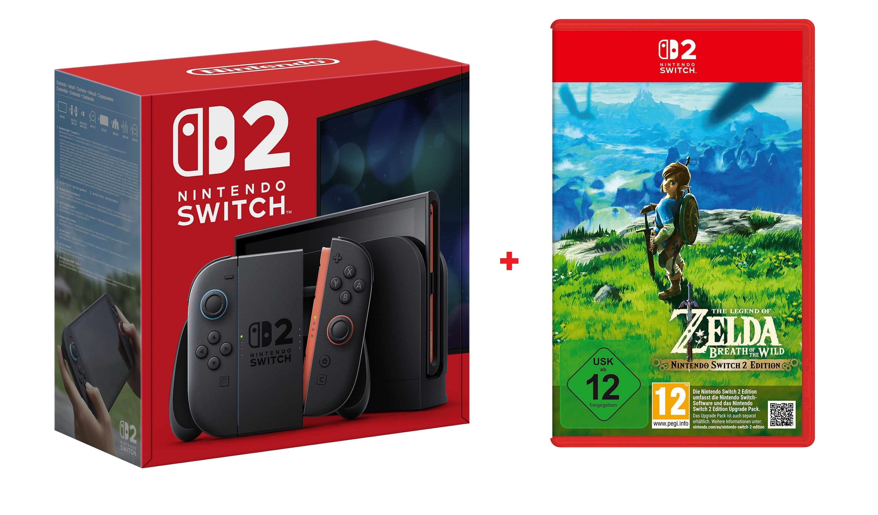 Nintendo Switch 2 Konsole + The Legend of Zelda: Breath of the Wild (Bundle), Open-World Freiheit, HD-Darstellung