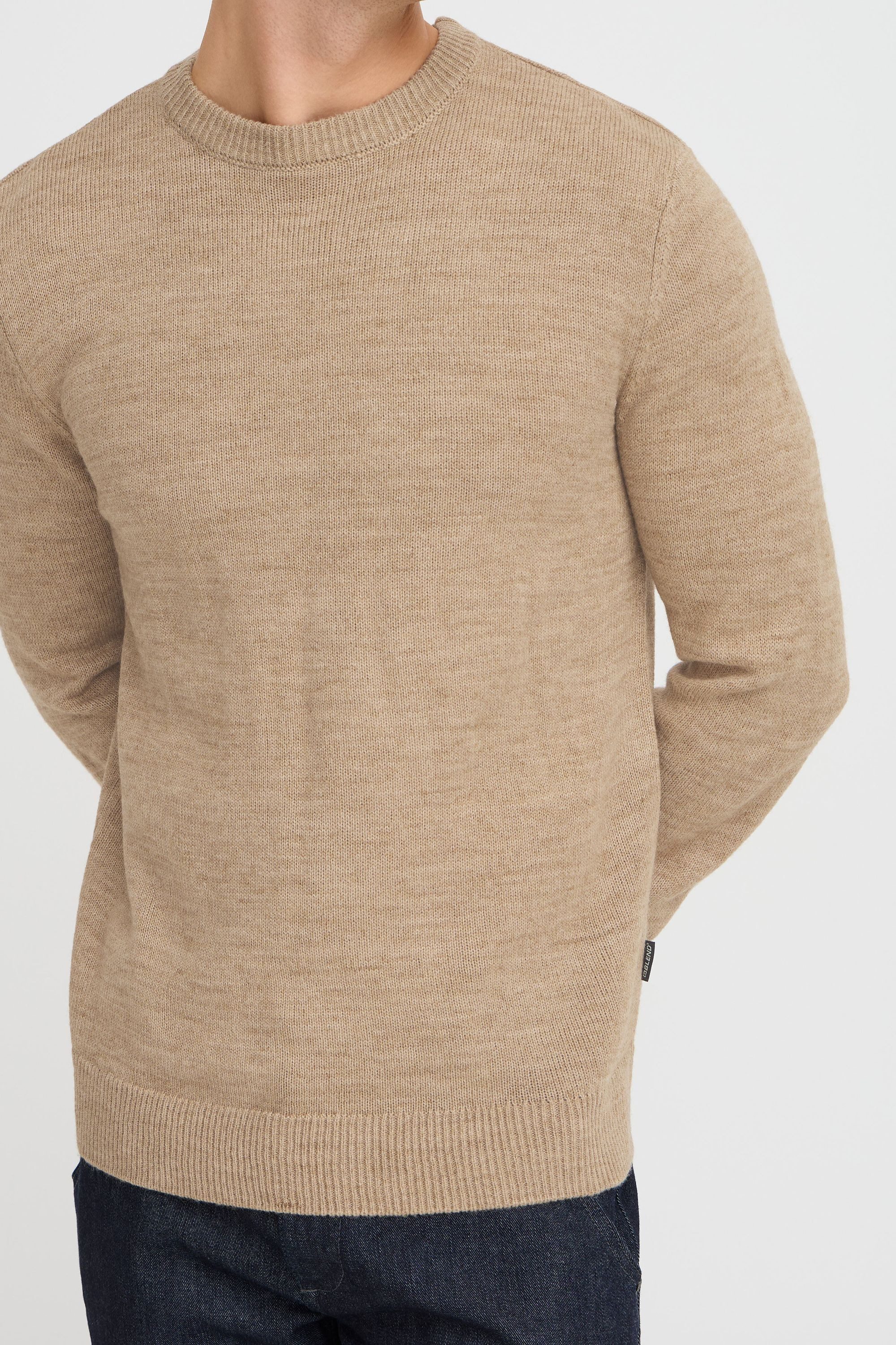 Blend Strickpullover BHPullover Schicker Strickpullover mit Rundhalsausschnitt
