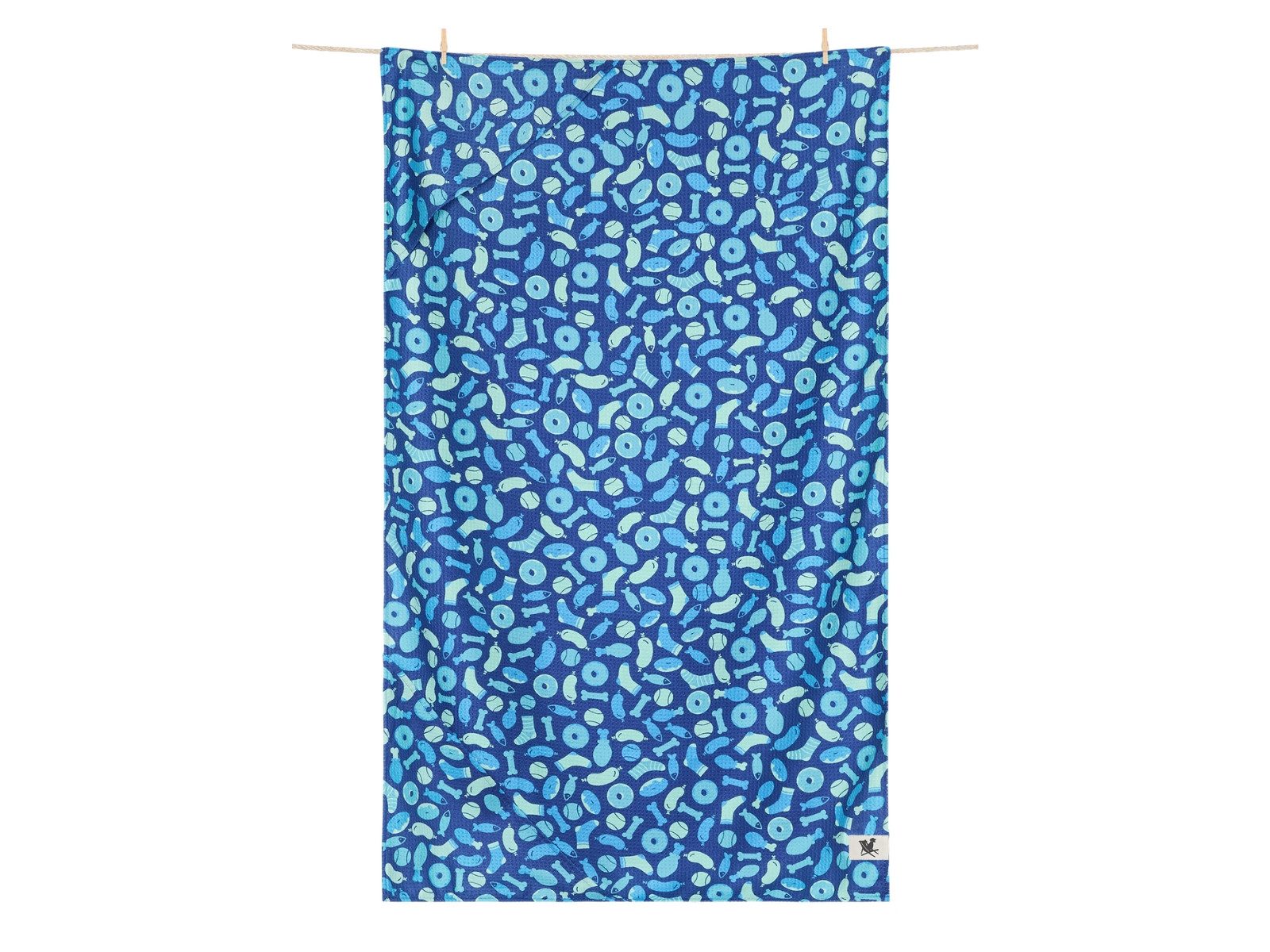 Dock & Bay LTD c/o Handtücher Hundehandtuch L A Dogs Dinner 120x70cm, Polyester (DOGTWL-DES-LG-DOGDIN)