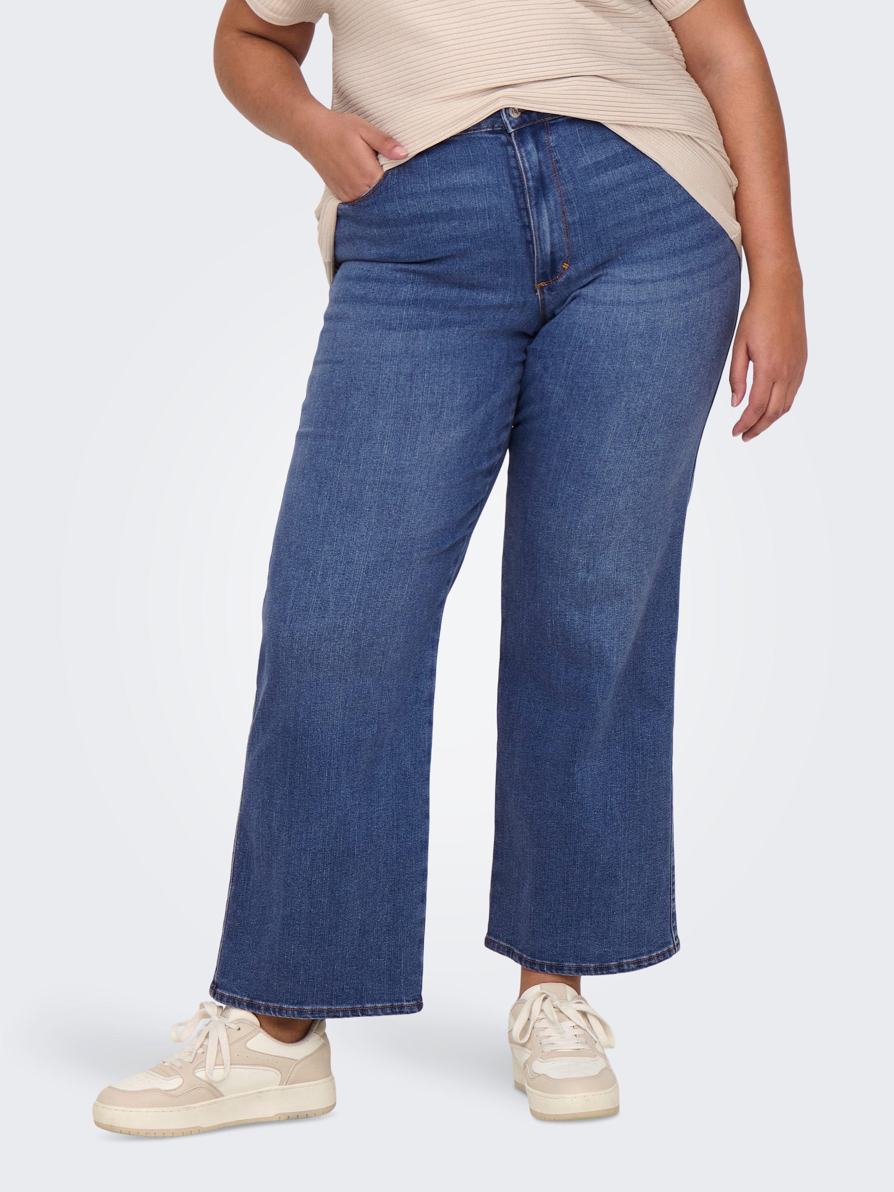 ONLY CARMAKOMA High-waist-Jeans CARSNOW HW WIDE DNM JEANS PIM MBD NOOS günstig online kaufen