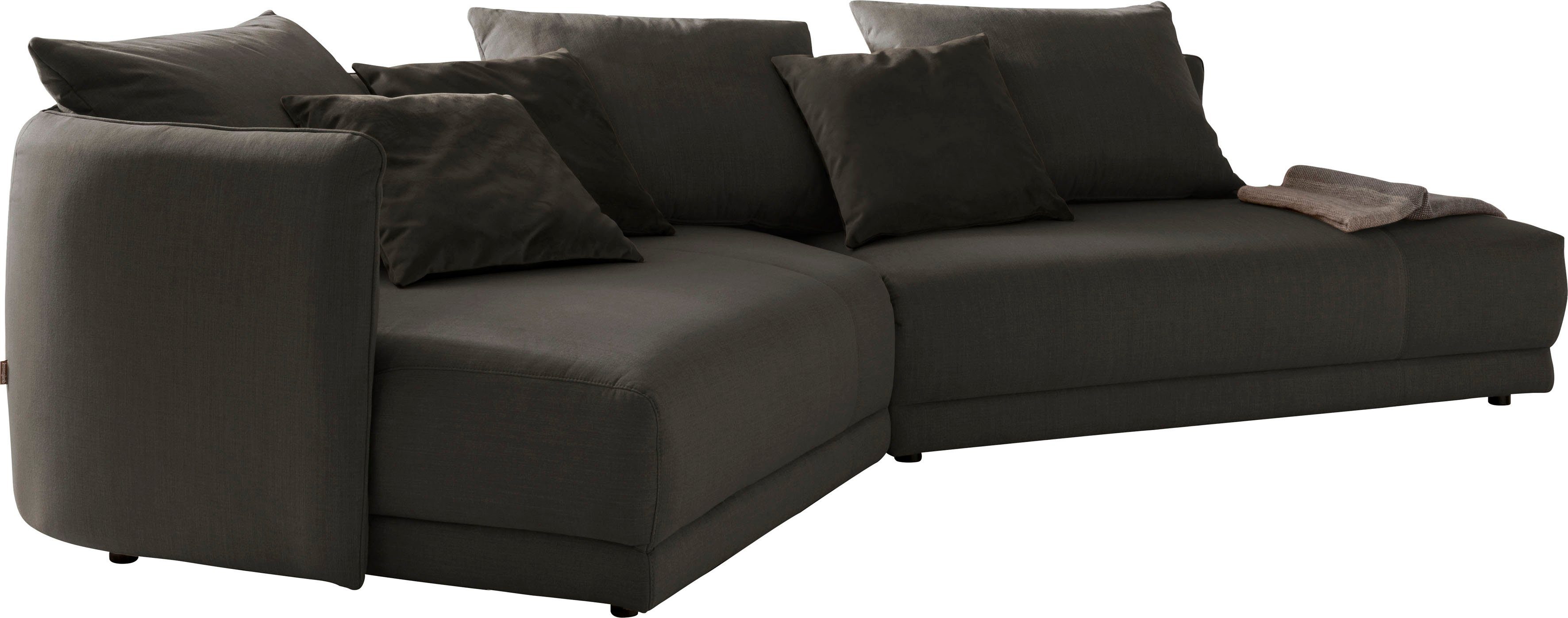 designwerk Ecksofa New York L-Form, anmutendes Designsofa, mit moderner R&ung im Rücken