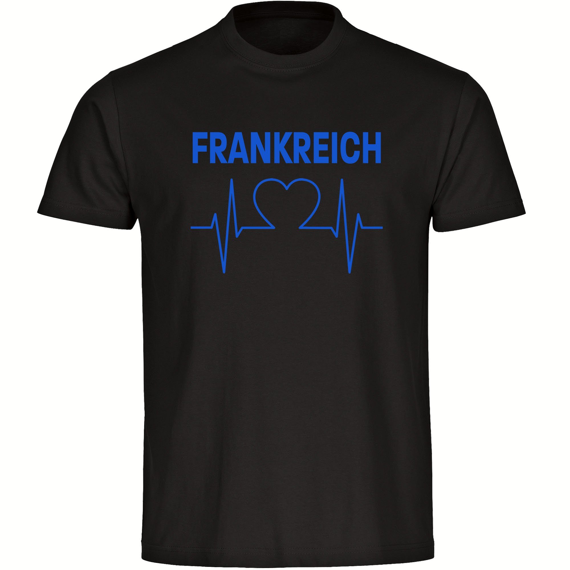 multifanshop T-Shirt Kinder Frankreich - Herzschlag - Jungen Mädchen Shirt Fanartikel