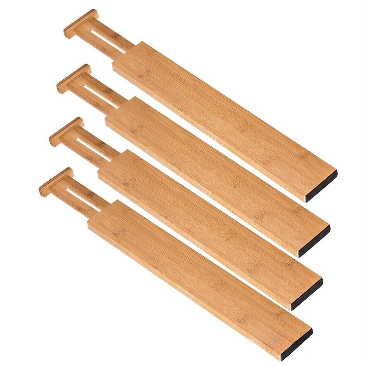 DOPWii Schubladeneinsatz 4 Stück verstellbare Schubladenteiler, Schubladenorganisator (4 St), für Küche, Büro, Schlafzimmer