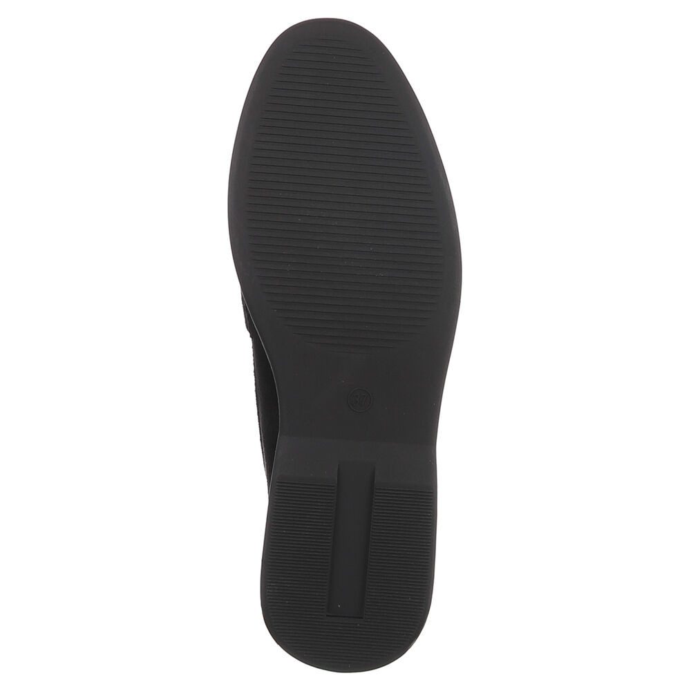 Ital-Design Damen Loafer mit Zierkette und Schlupfeinstieg Slipper (92078741) Blockabsatz Mokassins in Schwarz