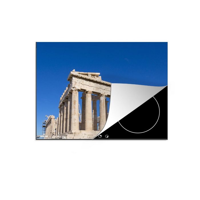 MuchoWow Herdblende-/Abdeckplatte Parthenon an einem sonnigen Tag im europäischen Athen Vinyl (1 tlg) induktionskochfeld Schutz für die küche Ceranfeldabdeckung