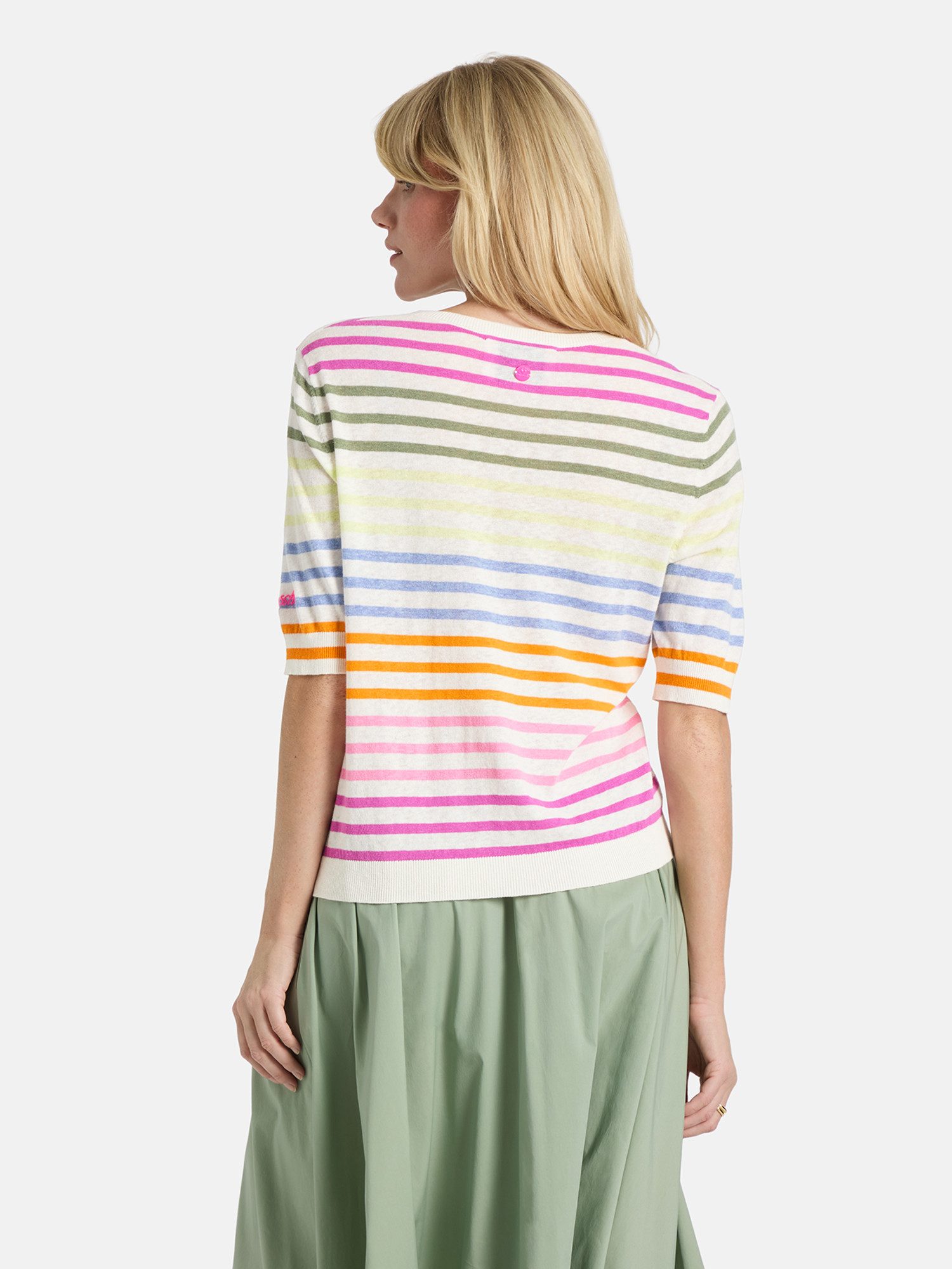 Lieblingsstück Kurzarmpullover MarvicL mit V-Ausschnitt, Materialmix mit Le günstig online kaufen