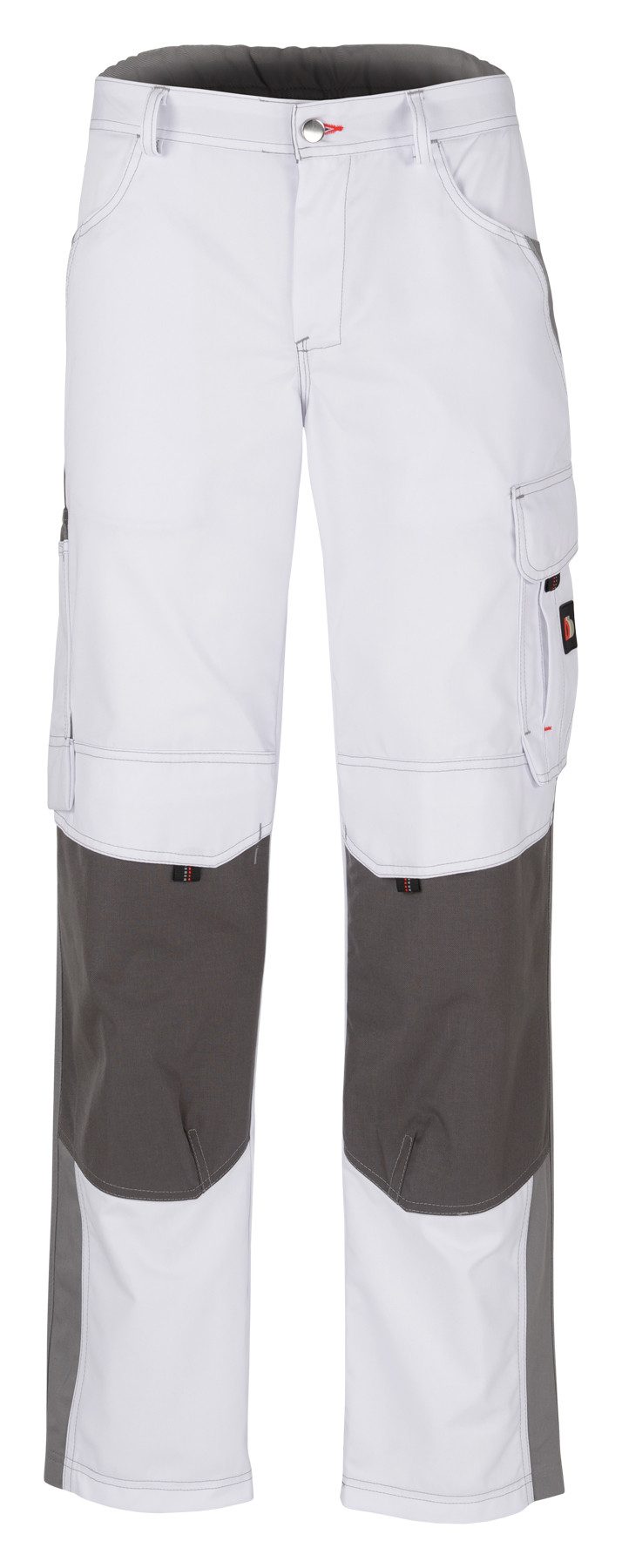 Arbeitsbundhose beb HANDWERK Herren Bundhose INFLAME Polyestermix Weiß/Grau