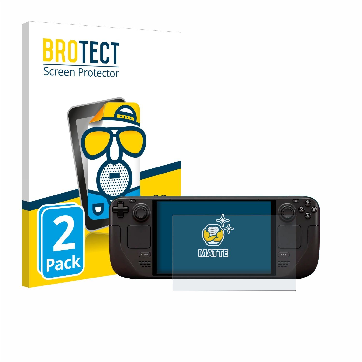 BROTECT Displayschutzfolie Schutzfolie für Valve Steam Deck OLED, 2 Stück, Displayschutz Schutz Folie Matt Entspiegelungsfolie