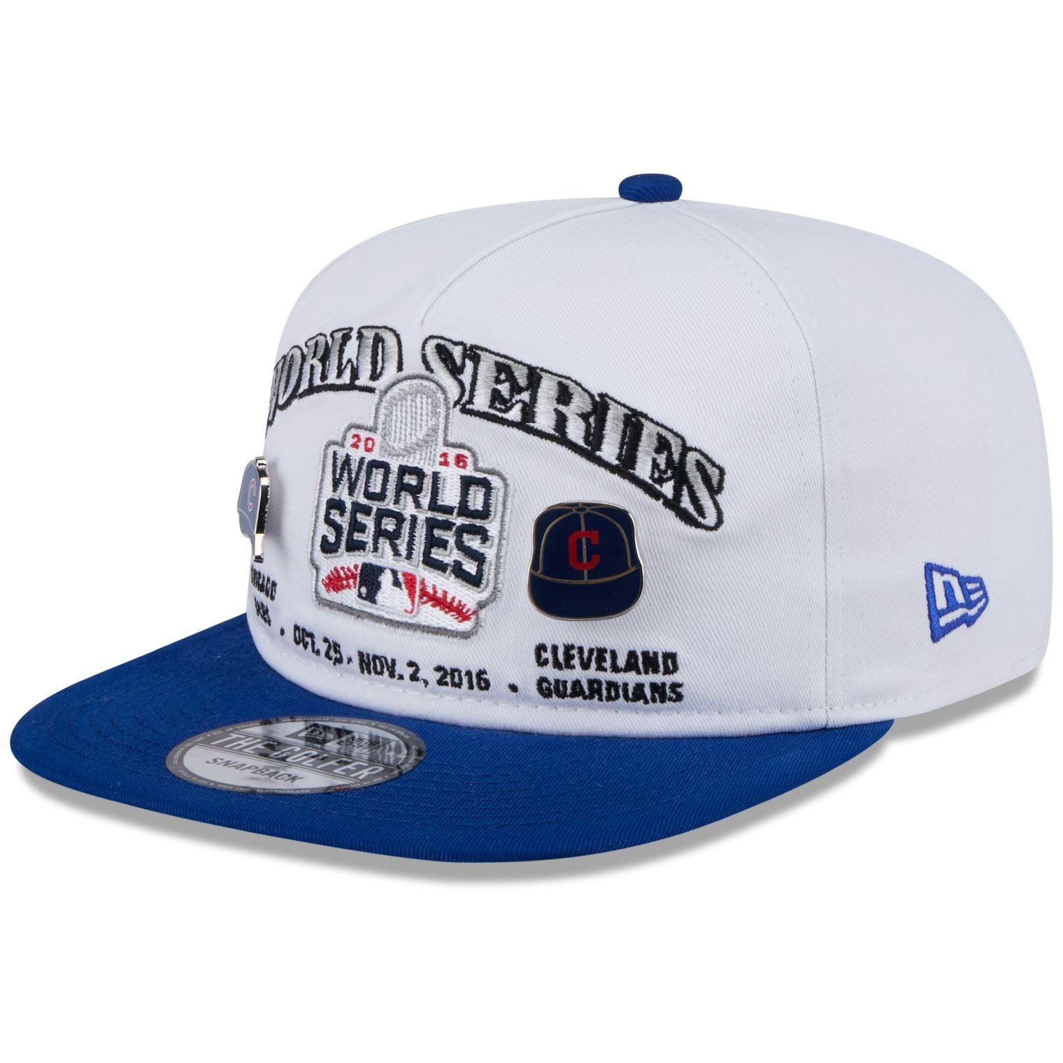 Snapback Cap Golfer WORLD SERIES 2016 PIN Cubs Indians