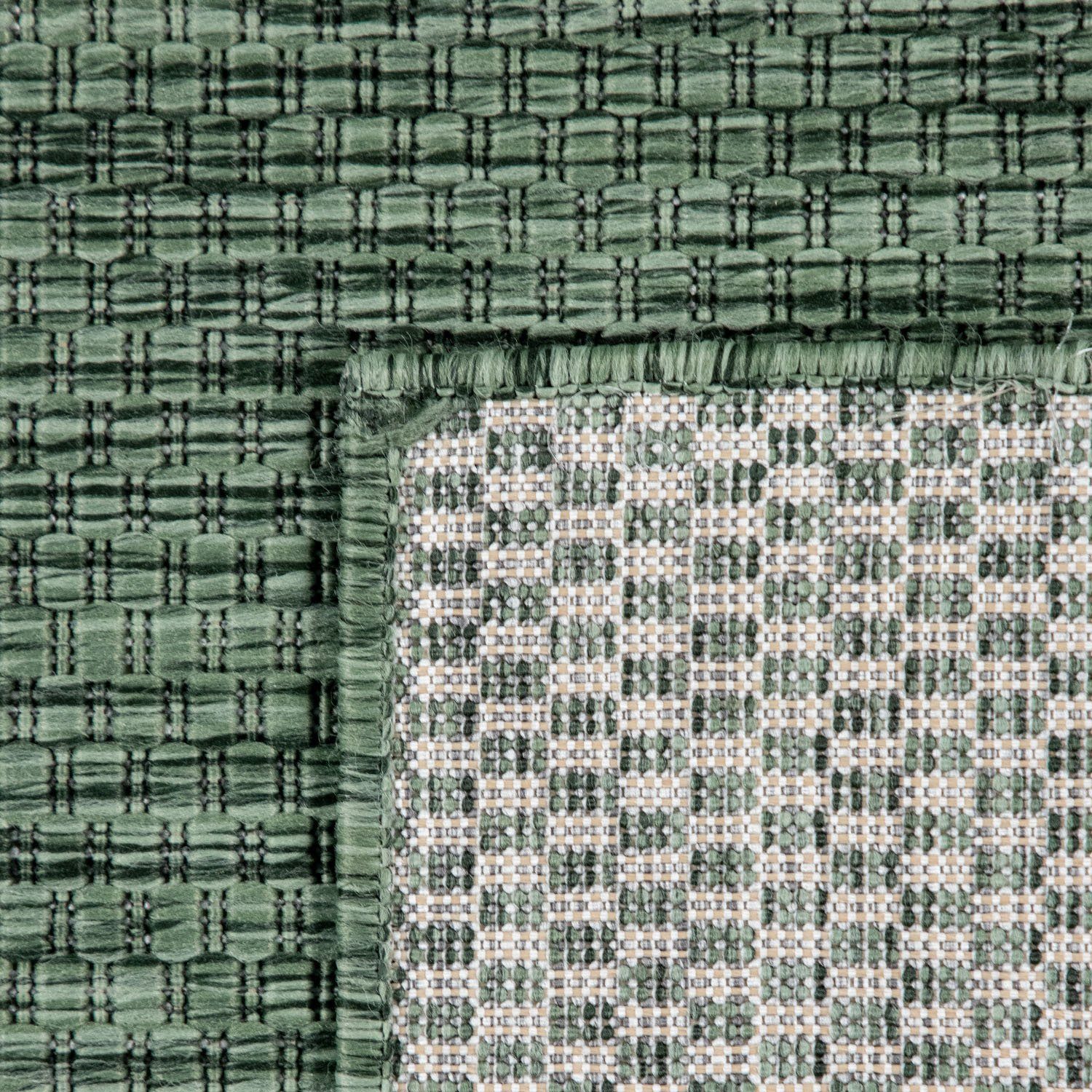 Teppich Venedig, Home UV-beständig, affaire, 4 geeignet Sisal-Optik, meliert, Flachgewebe, Outdoor rechteckig, mm, Höhe: grün