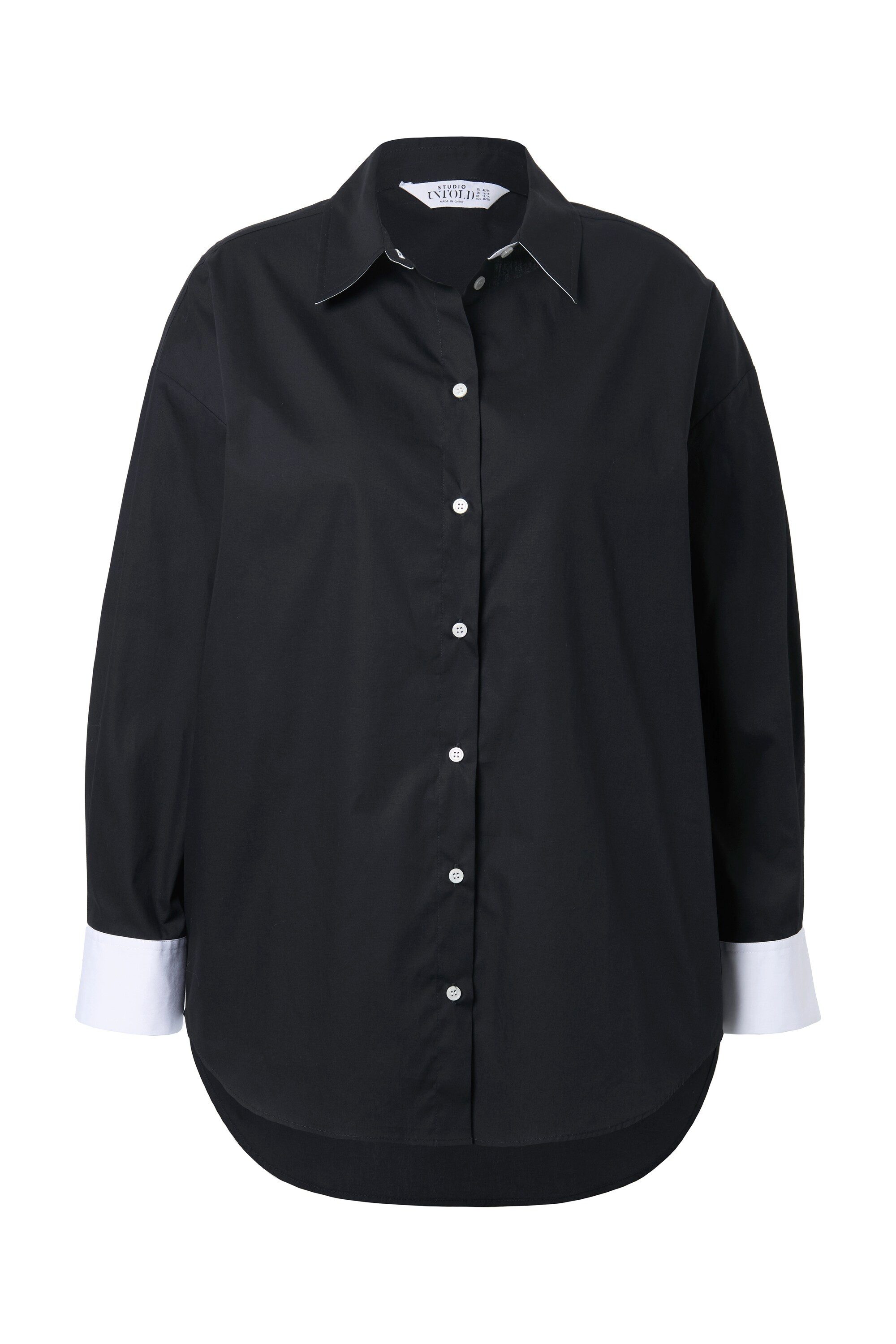 Studio Untold Hemdbluse Hemd oversized Details kontrastfarbig günstig online kaufen