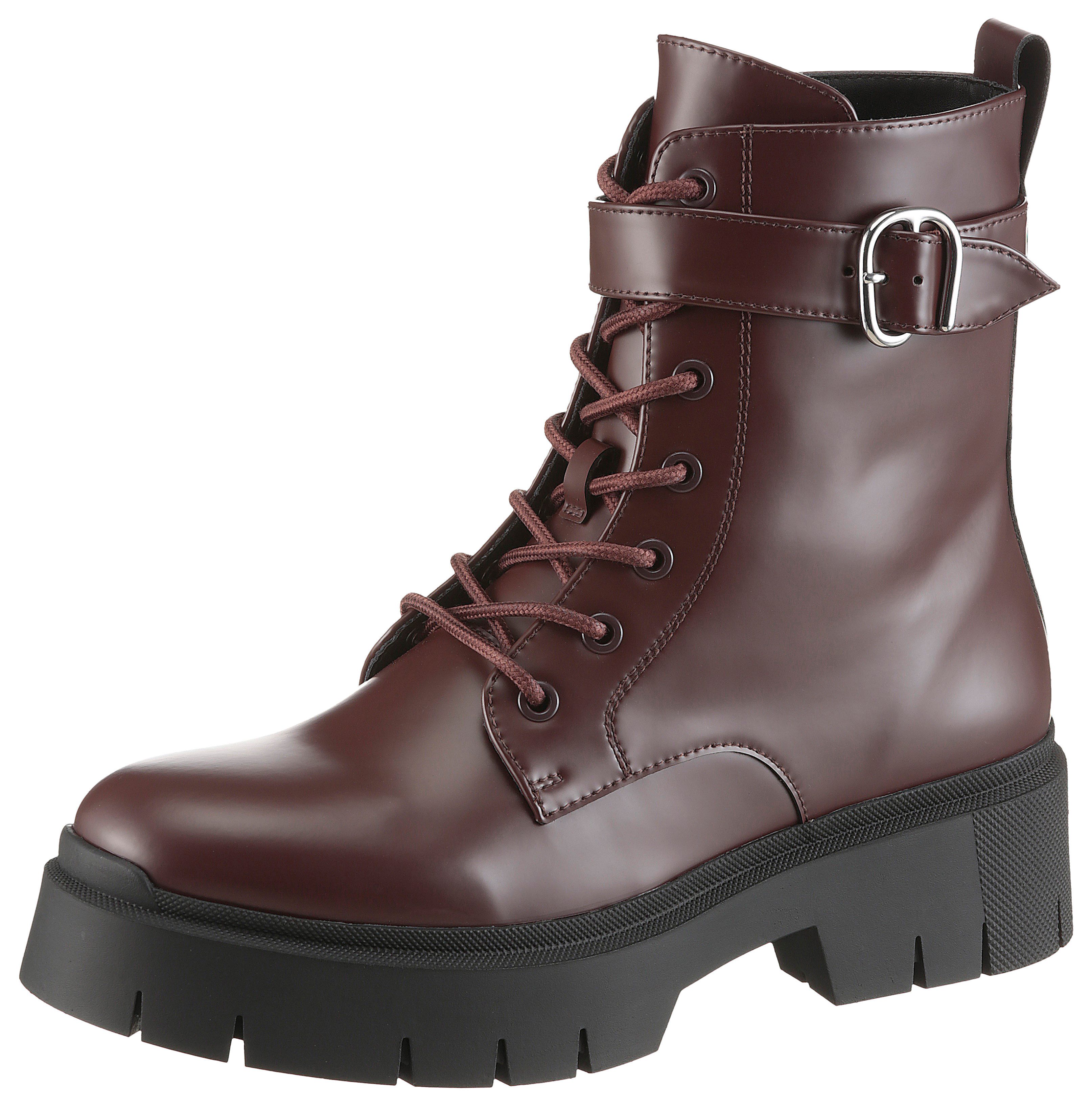 HUGO Kris_LUBoot Schnürboots Schnürstiefelette, Plateauboots, Profilsohle, günstig online kaufen