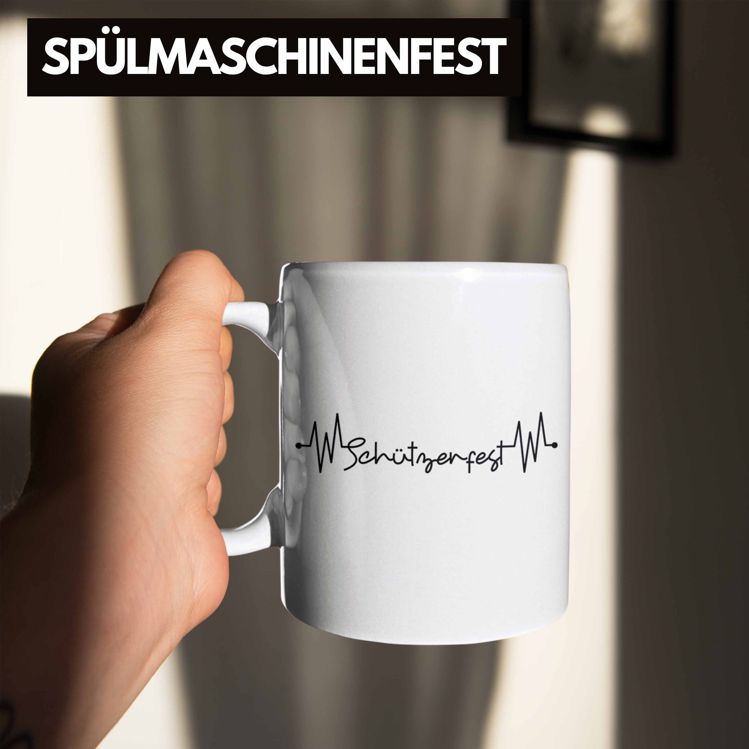 Trendation Tasse Schützenfest Tasse Geschenkidee Kaffee-Bec Weiss Geschenk Dorf-Fest Schützen