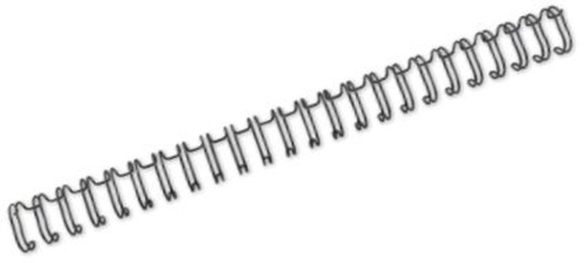 GBC Thermo-Bindemappe Drahtbinderücken WireBind A5 Nr. 7 11mm VE=250 Stück schwarz, (