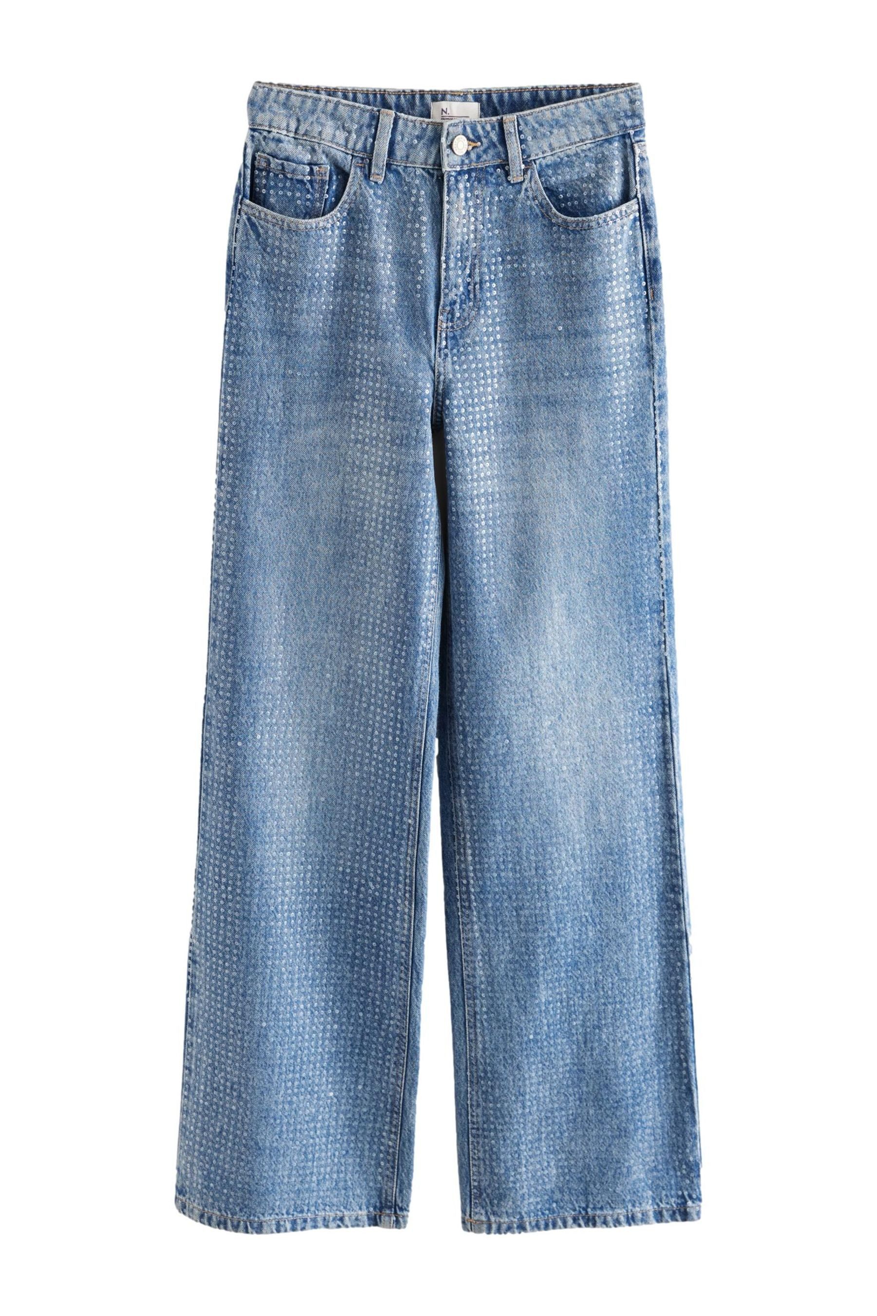 Next Weite Jeans Verzierte Jeans mit günstig online kaufen