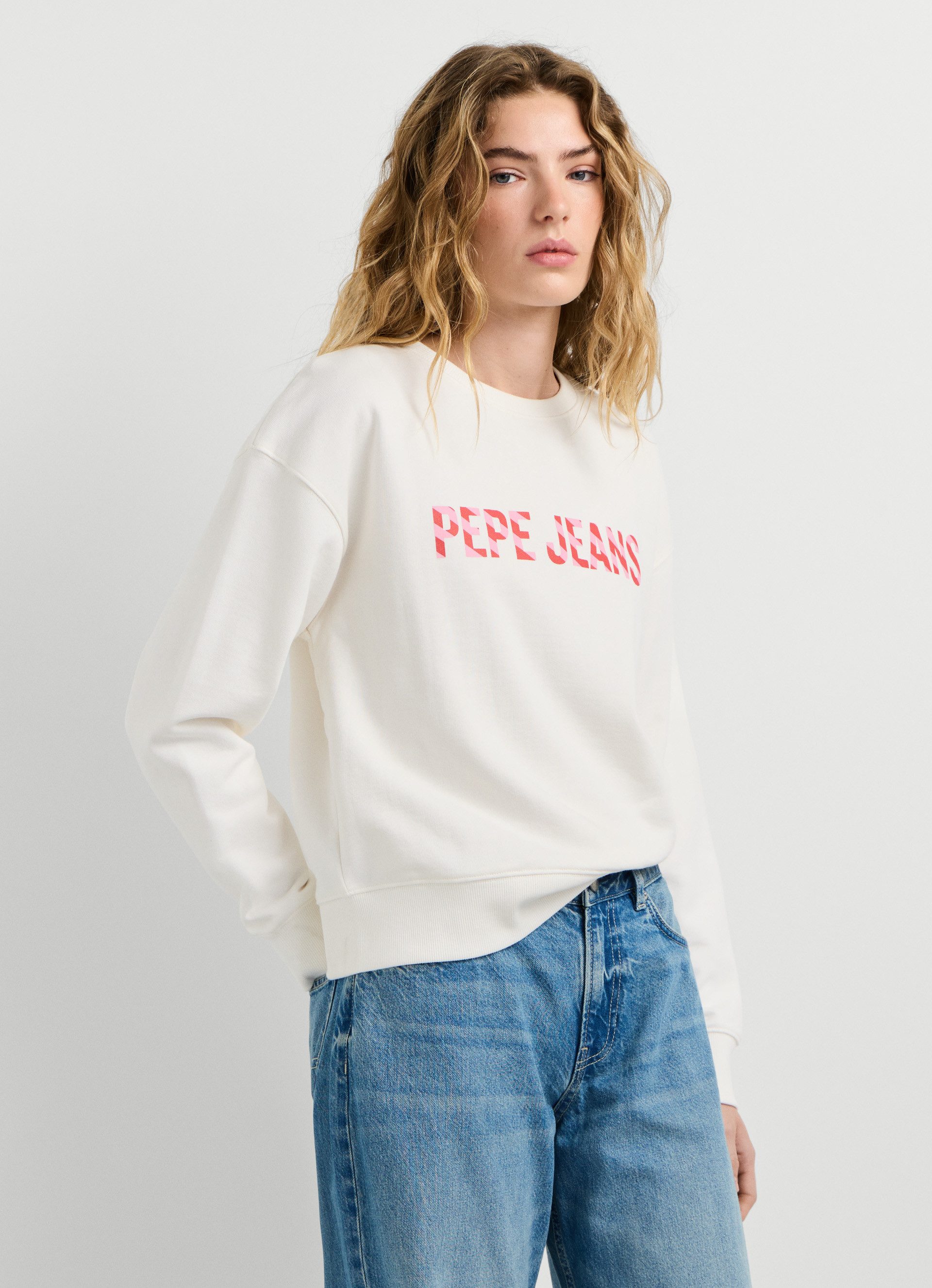 Pepe Jeans Sweatshirt CELESTE Baumwoll-Mix, Rundhalsform