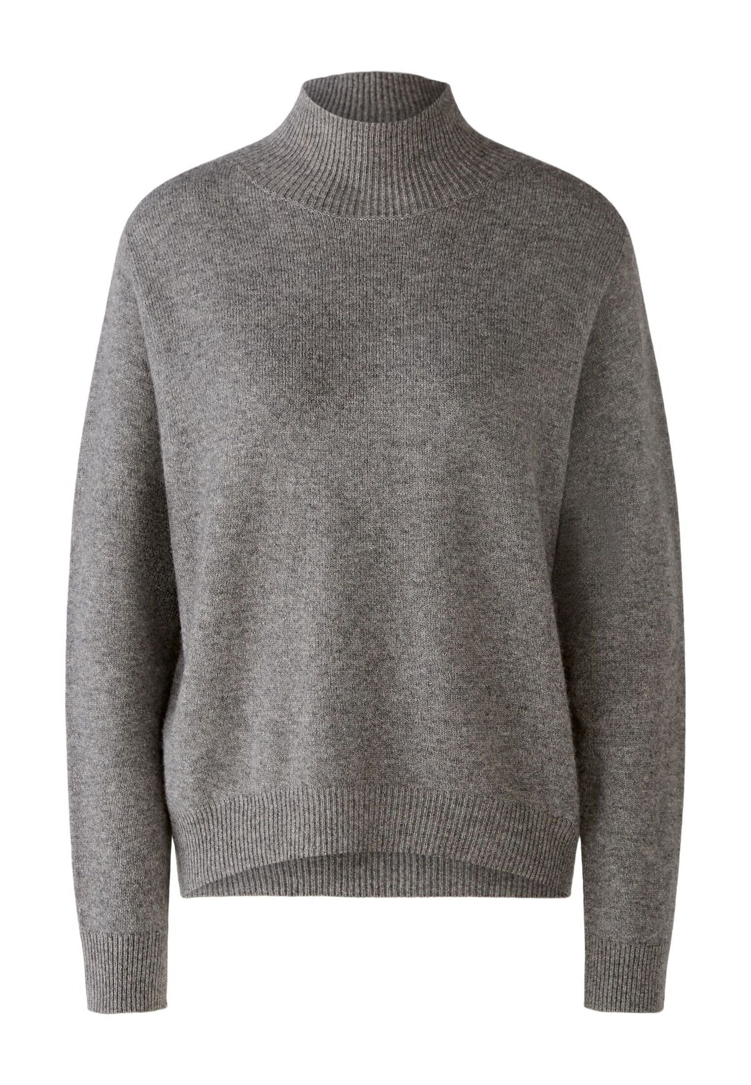 Wollmischung Oui Pullover grey Strickpullover