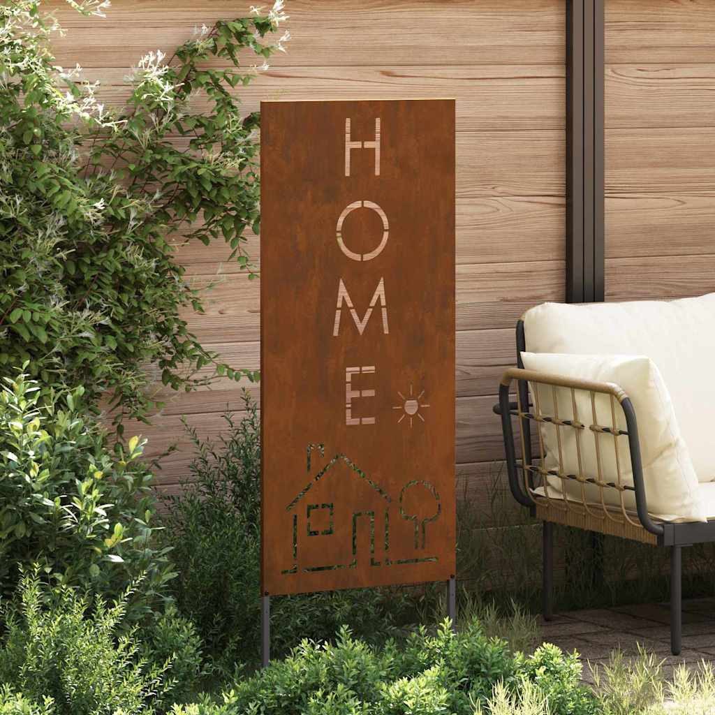 vidaXL Wandbild Garten dekoratives Panel Rostig günstig online kaufen
