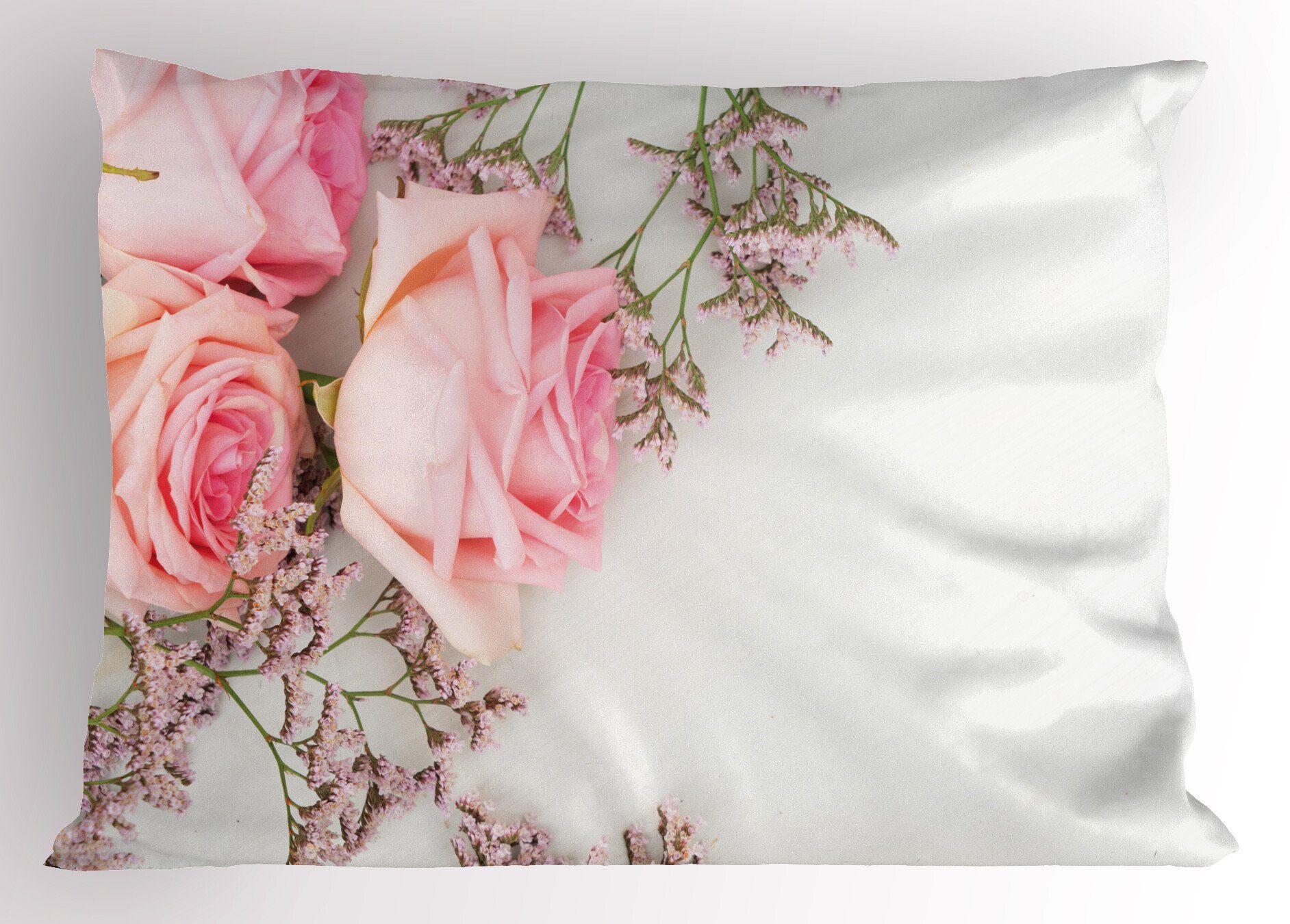 Kissenbezüge Dekorativer Standard King Size Gedruckter Kissenbezug, Abakuhaus (1 Stück), Vintage Rose Close up Foto Blumen