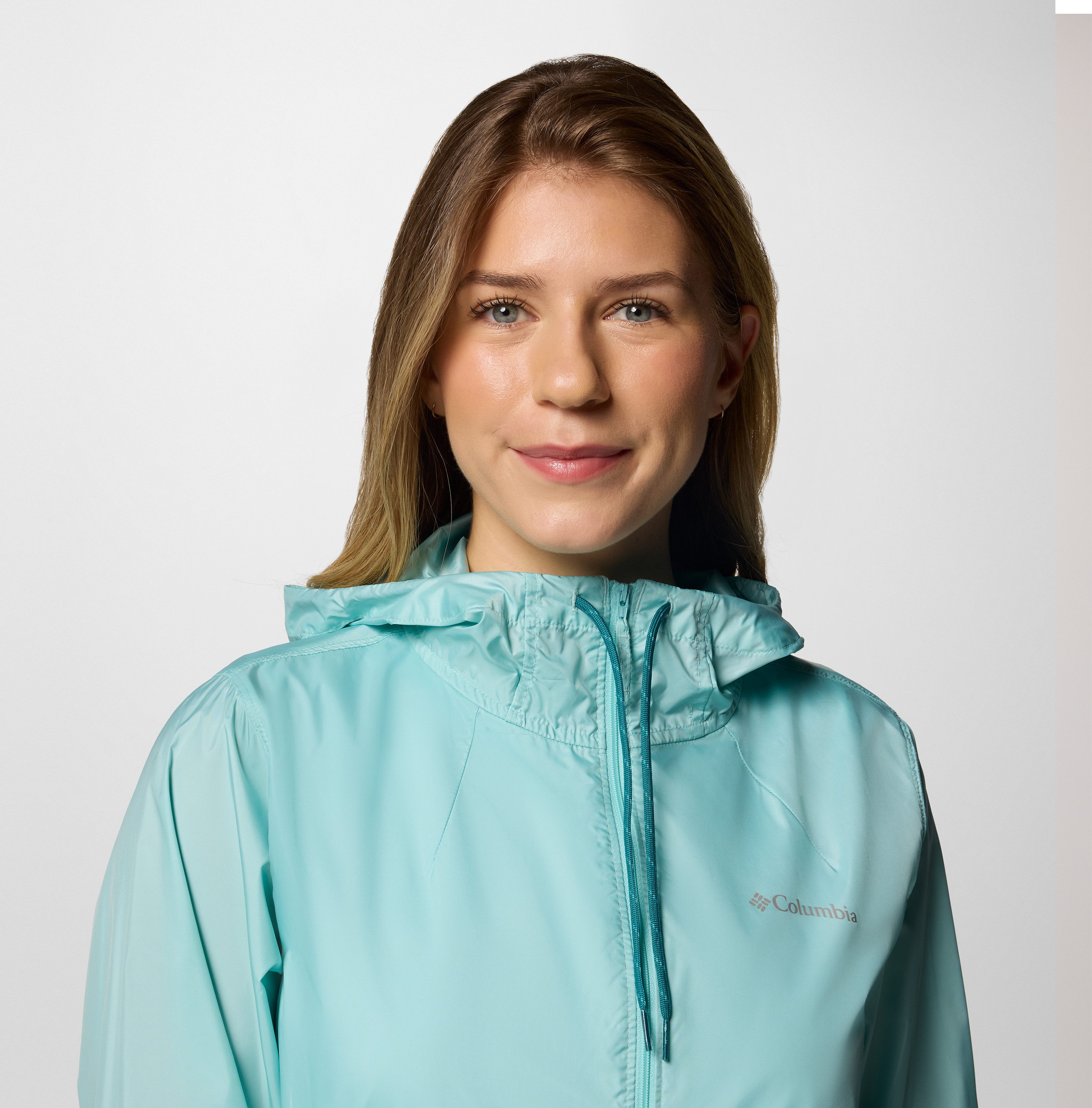 Columbia Windbreaker für Wandern, Trekking und Laufen, mit Kapuze und Kordelzug