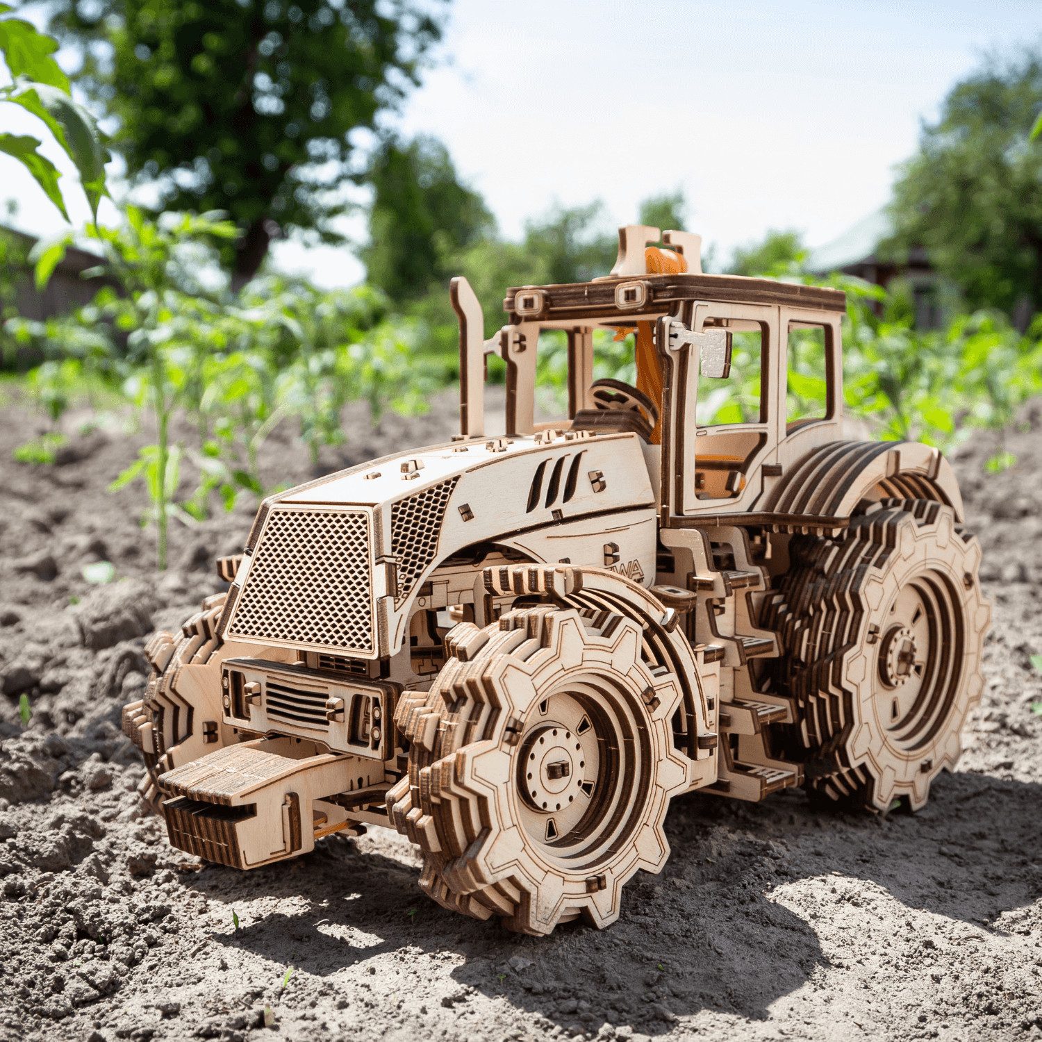 Eco Wood Art Modellbausatz Eco-Wood-Art Mechanischer Traktor l Tractor Mech günstig online kaufen