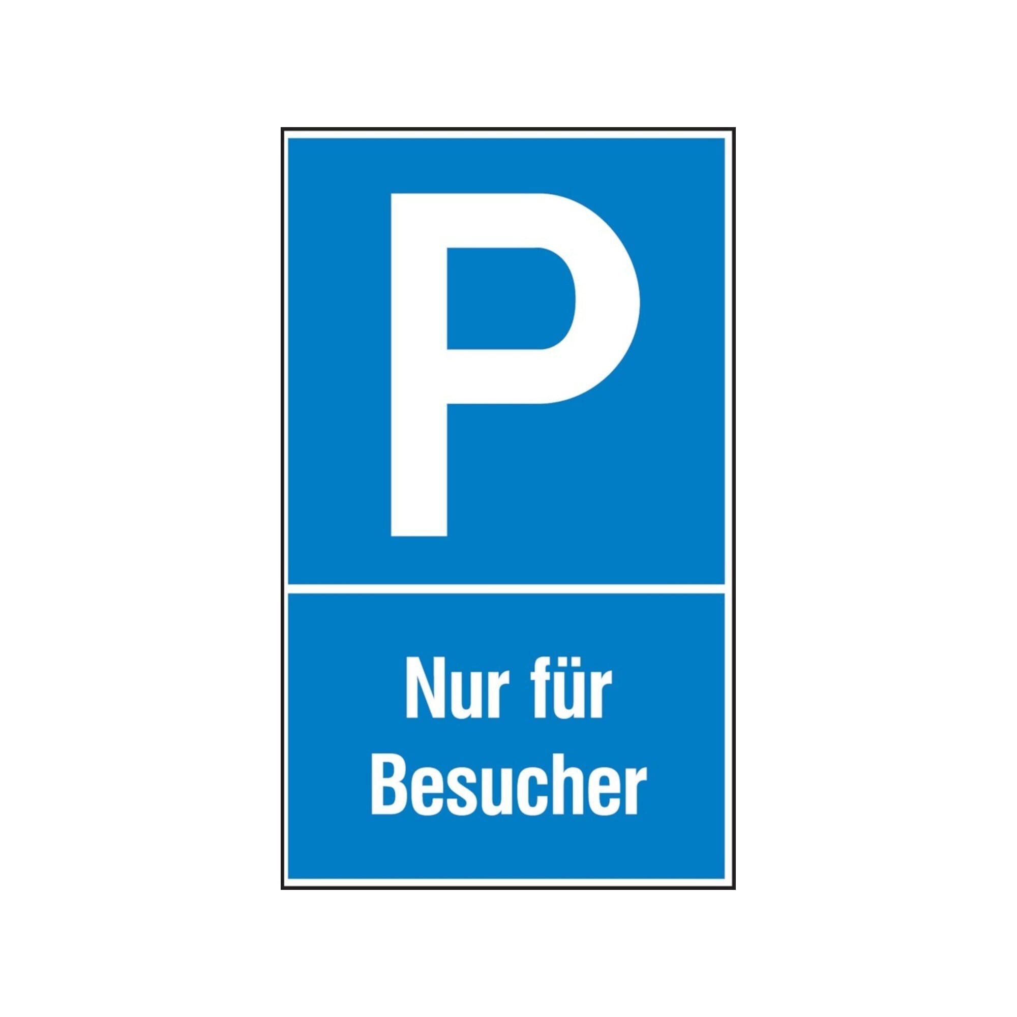 wolk Verkehrsschild SafetyMarking Parkplatzschild Alu B400xH600 mm Nur für Besucher